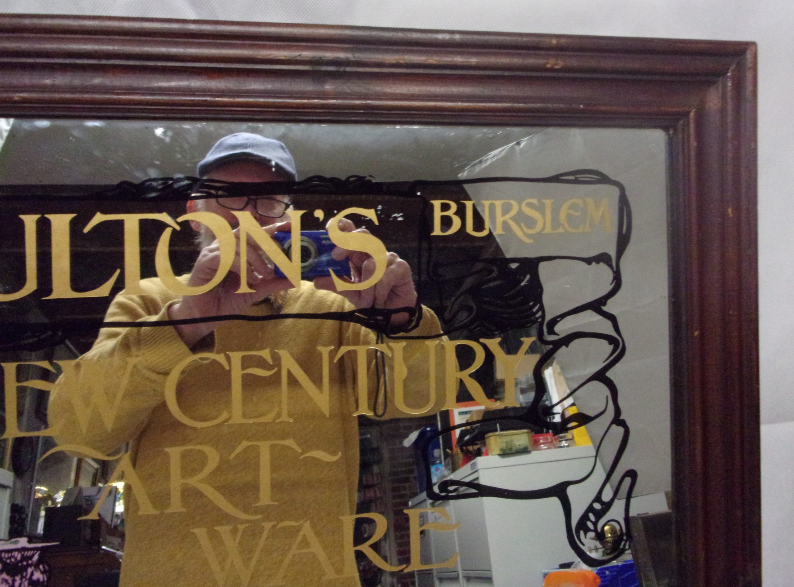 1901 Doulton's Burslem New Century Art Ware Advertising Mirror - Image 3