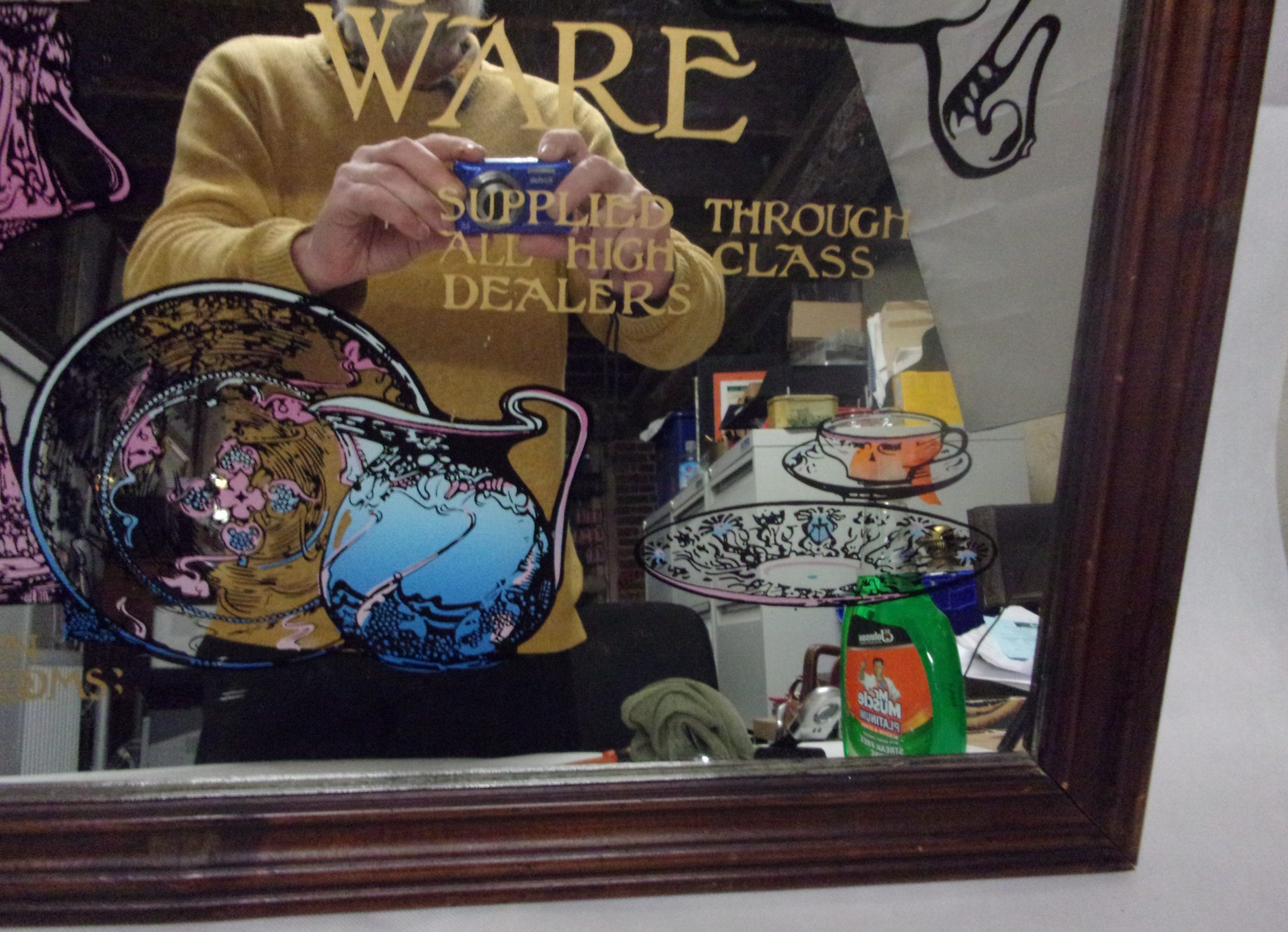 1901 Doulton's Burslem New Century Art Ware Advertising Mirror - Image 2