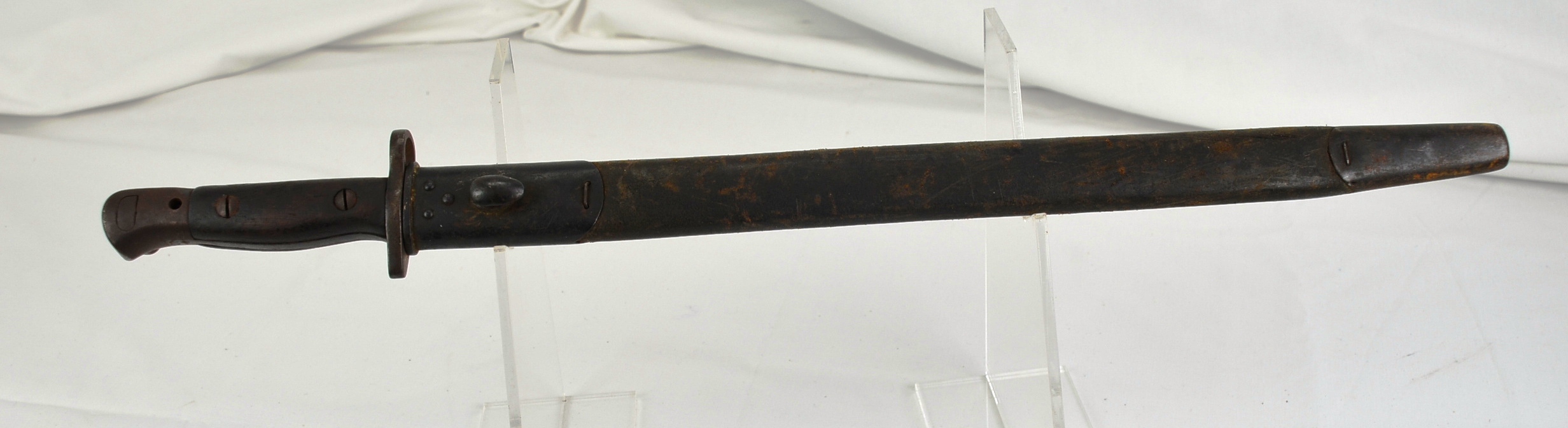 WW1 1907 Sanderson Sword Bayonet For The SMLE With Leather Scabbard - Image 18