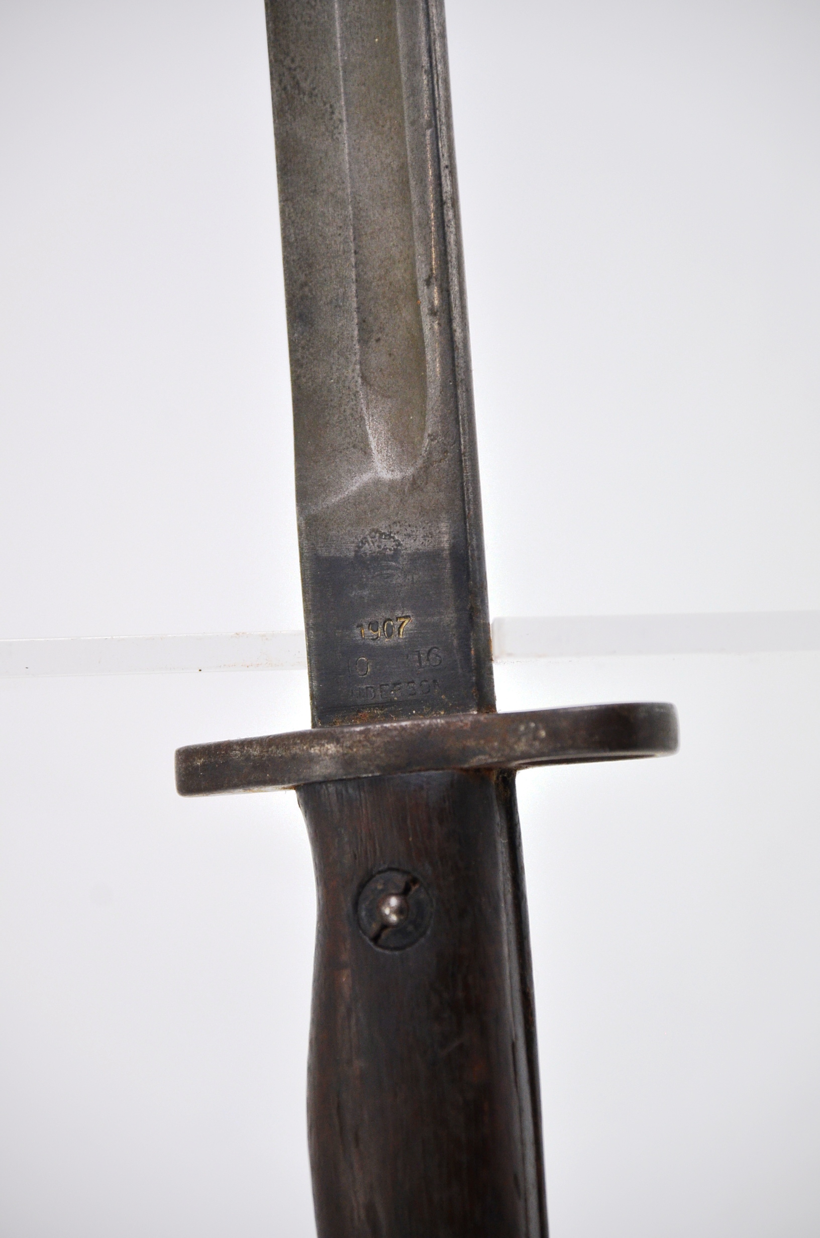 WW1 1907 Sanderson Sword Bayonet For The SMLE With Leather Scabbard - Image 7