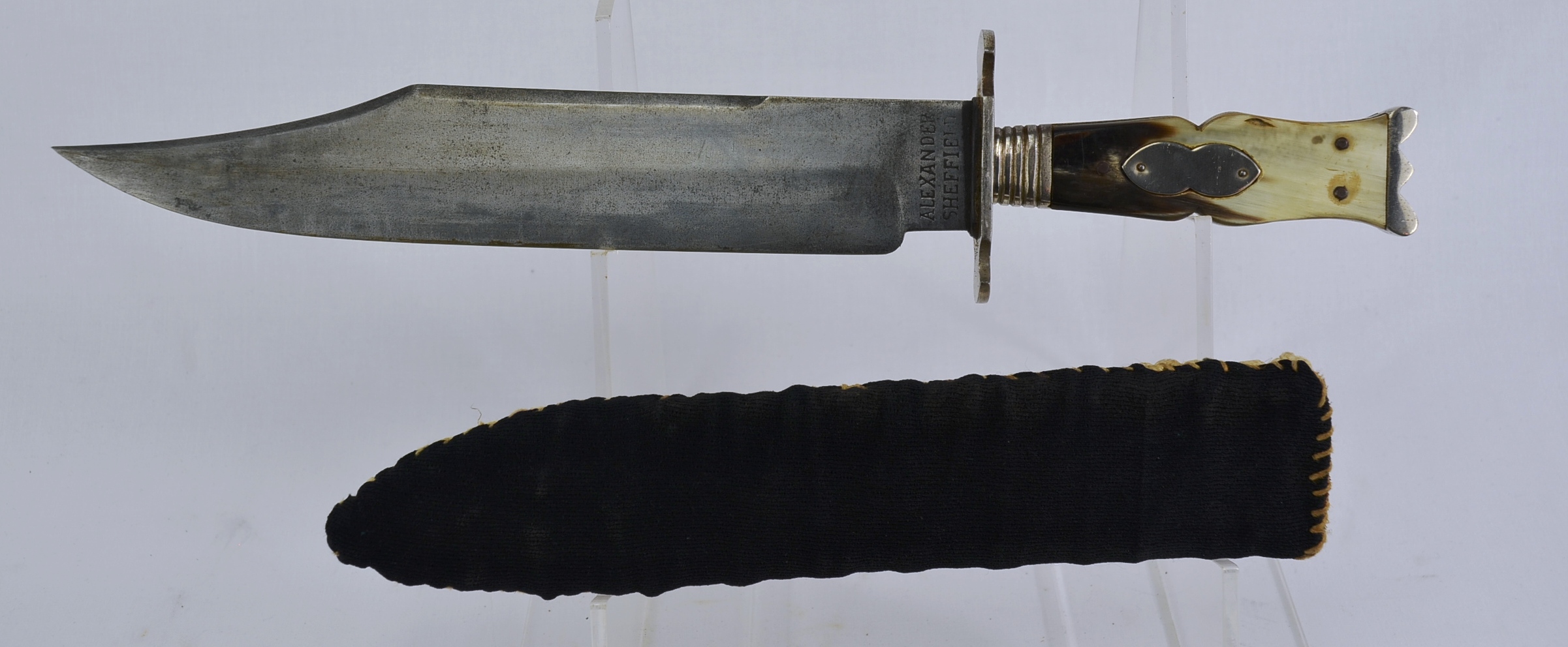 Victorian Bowie Knife Stamped Alexander – Sheffield - Image 5