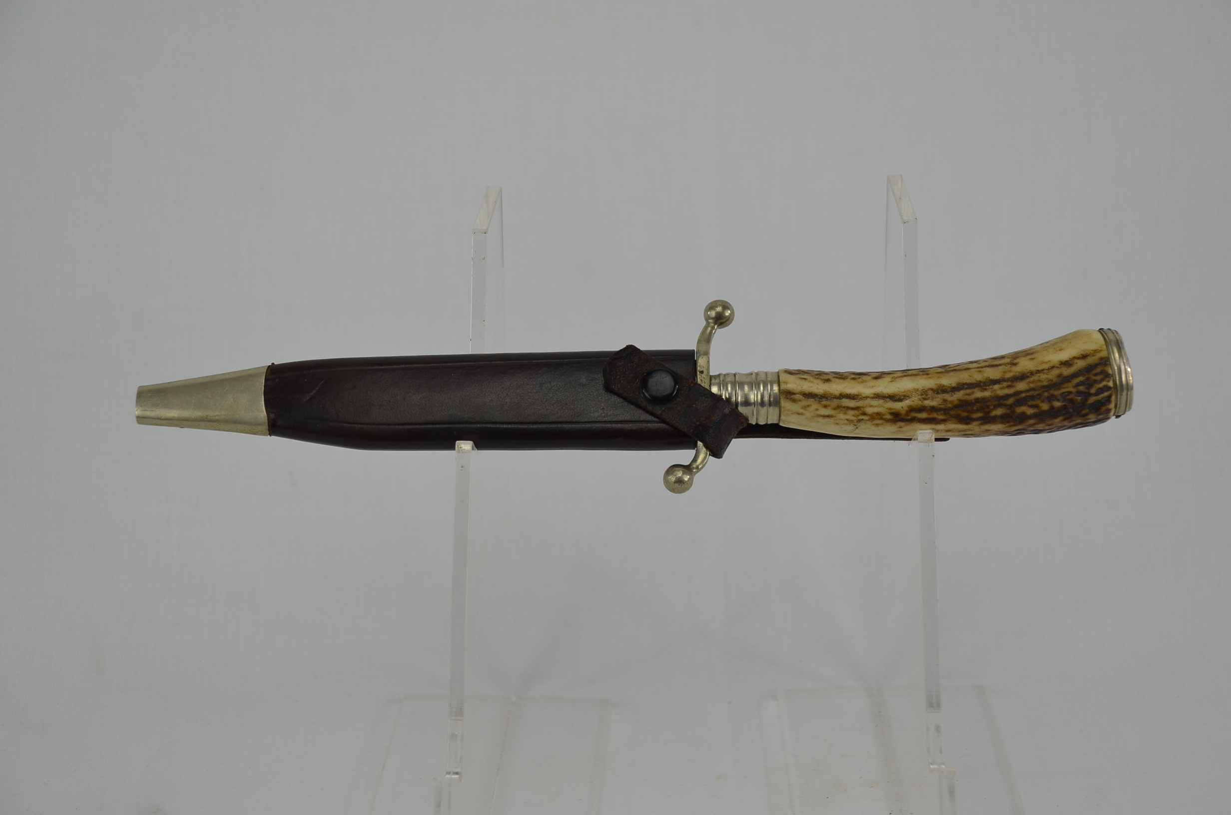 A Nice Victorian Bowie Knife With Sheath and Stag Horn Handle - Image 2
