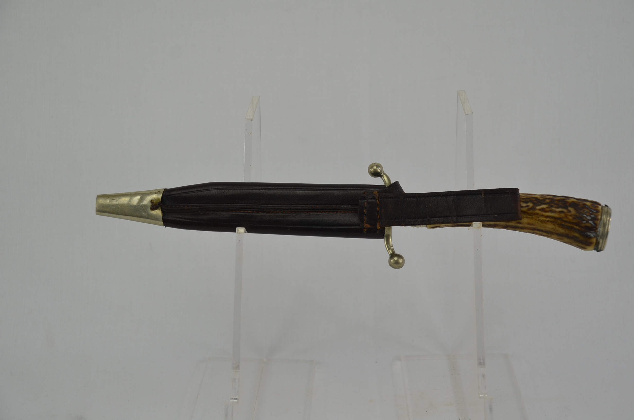 A Nice Victorian Bowie Knife With Sheath and Stag Horn Handle - Image 3