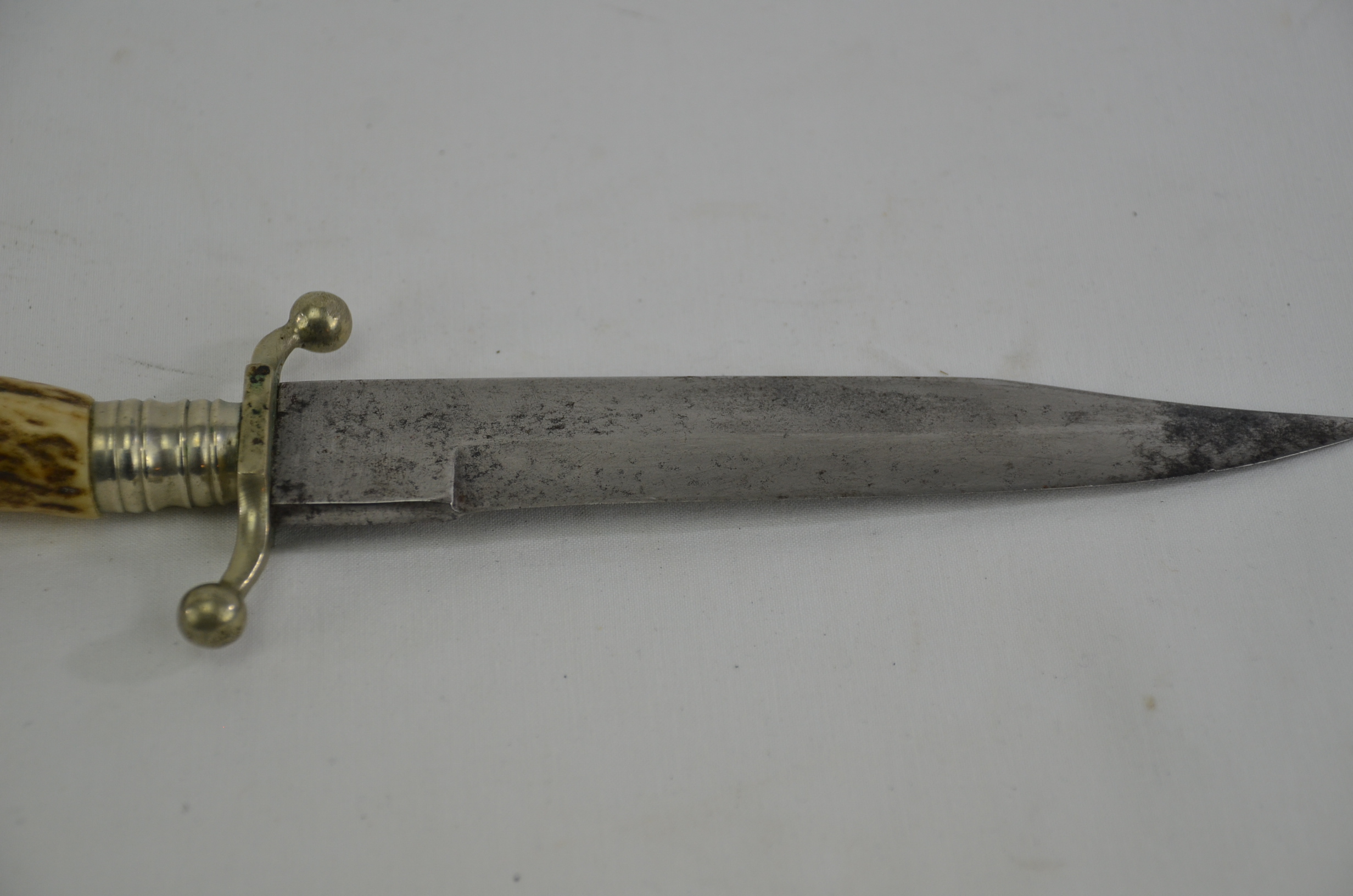A Nice Victorian Bowie Knife With Sheath and Stag Horn Handle - Image 6