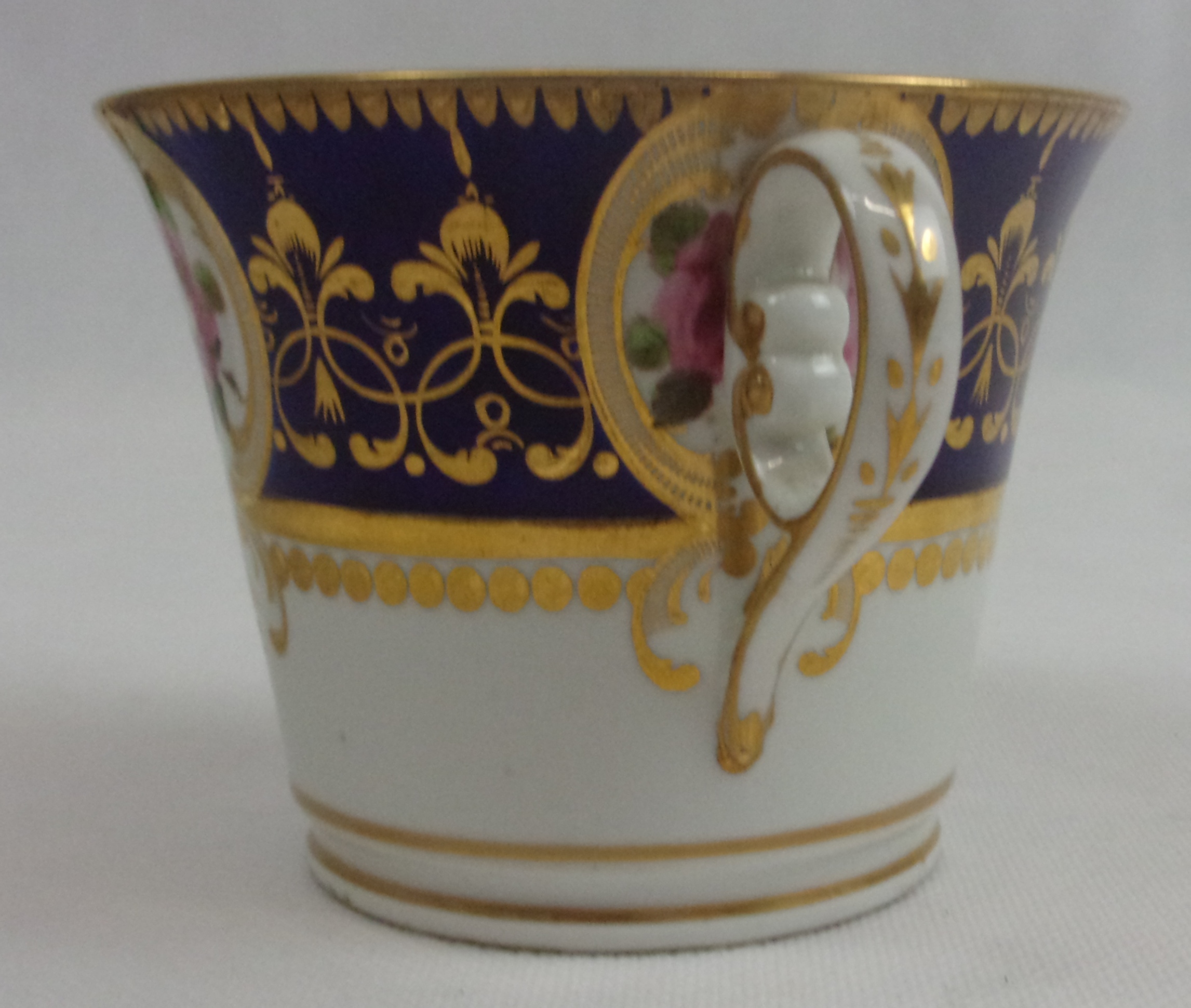Circa 1790 Royal Worcester Hot Chocolate Cup And Saucer - Image 9