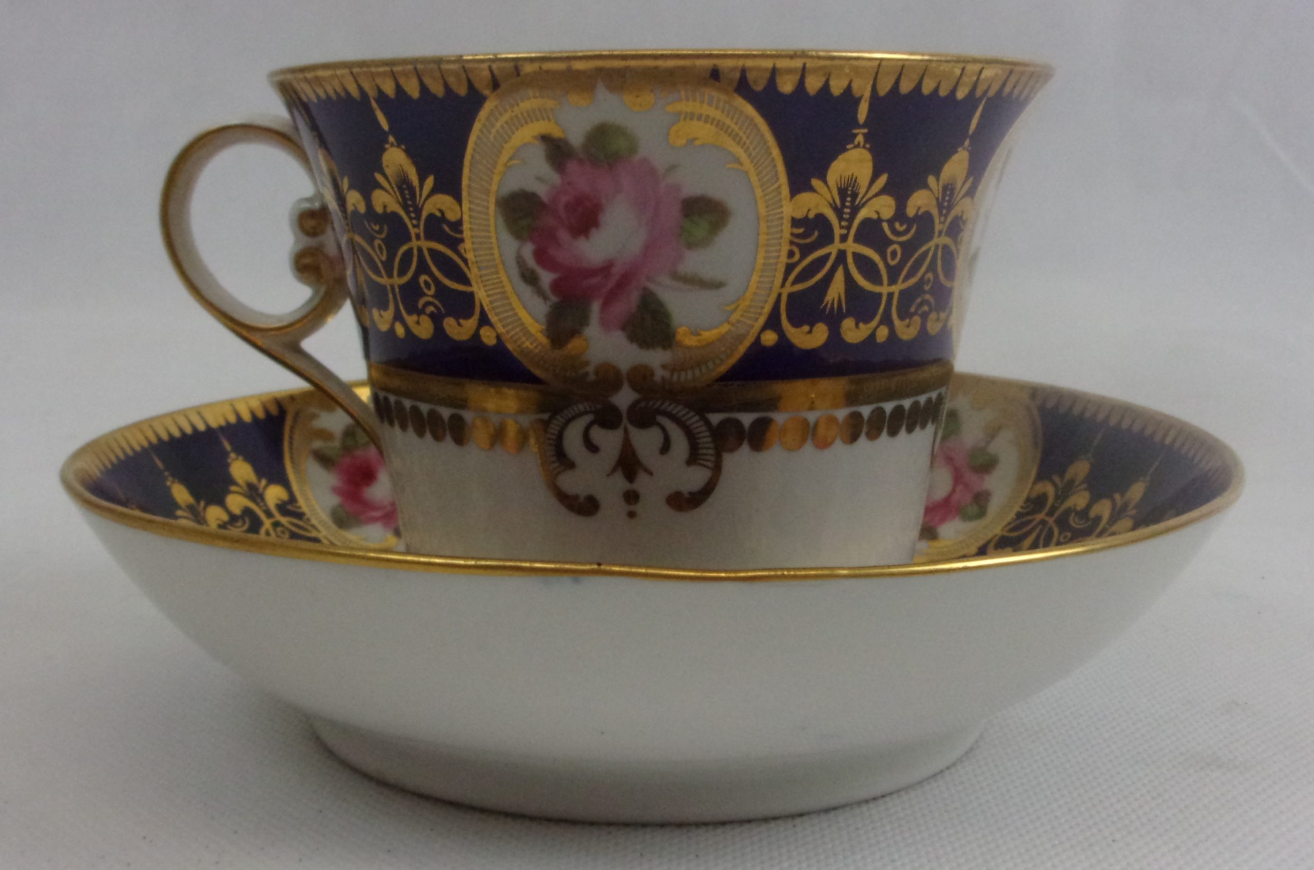 Circa 1790 Royal Worcester Hot Chocolate Cup And Saucer - Image 3