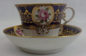 Circa 1790 Royal Worcester Hot Chocolate Cup And Saucer