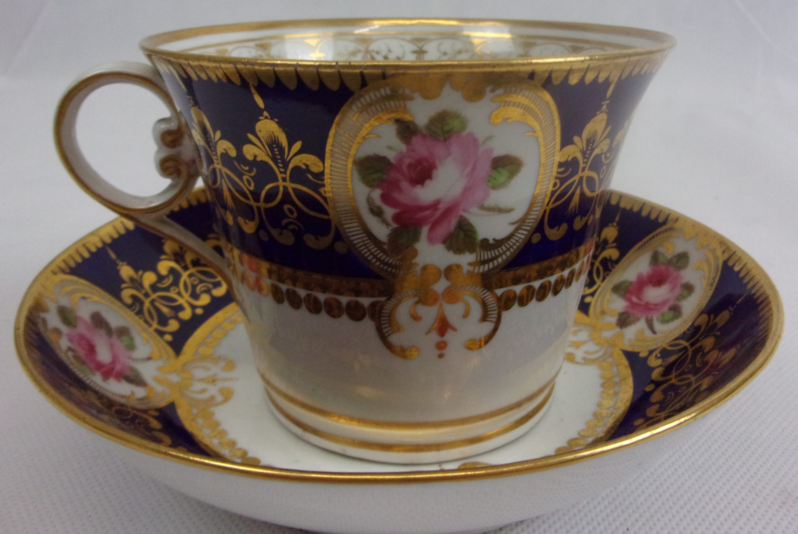 Circa 1790 Royal Worcester Hot Chocolate Cup And Saucer - Image 5