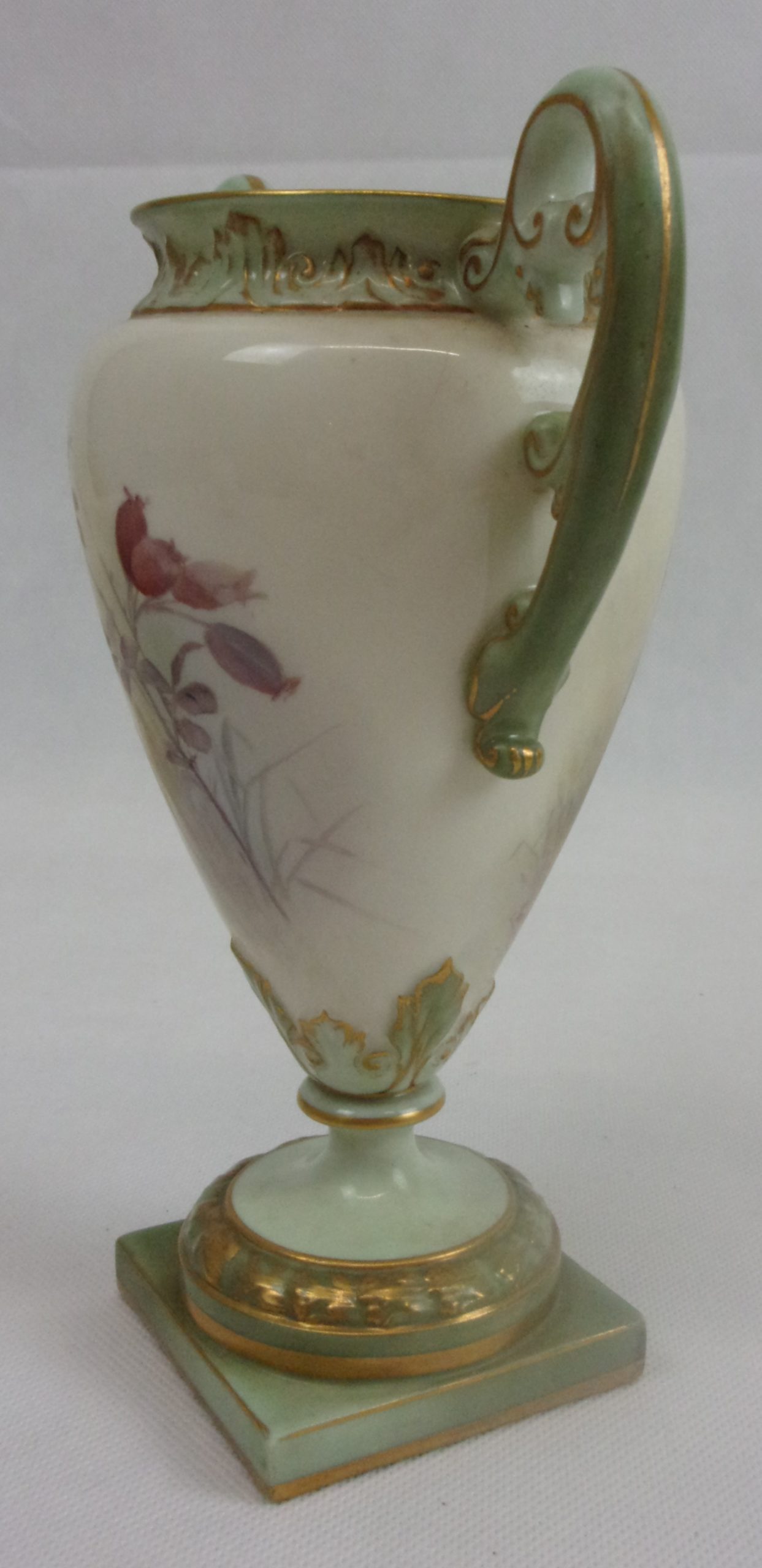 Royal Worcester James Stinton Turkey Twin Handled Vase - Image 10