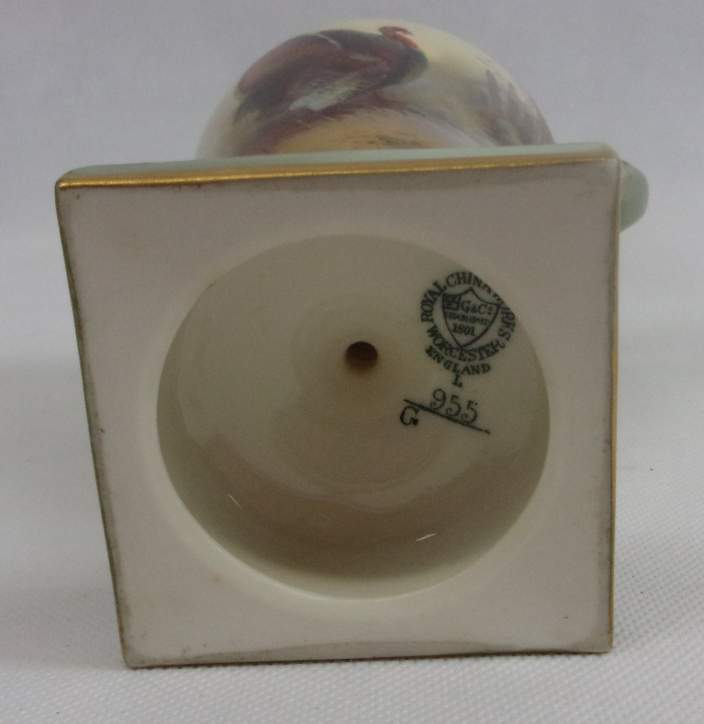 Royal Worcester James Stinton Turkey Twin Handled Vase - Image 12