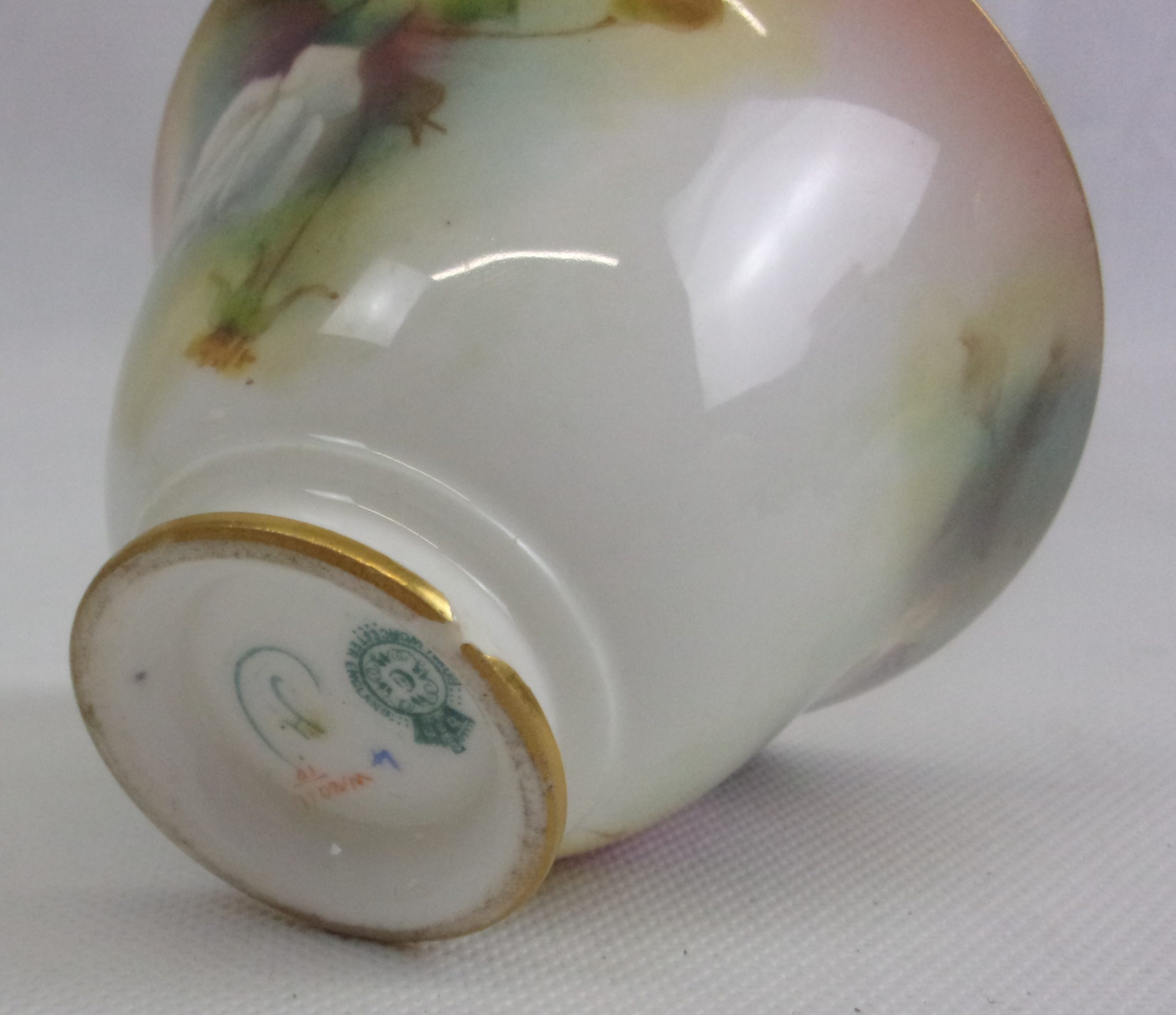 1894 Royal Worcester Headley Small Rose Bowl - Image 8