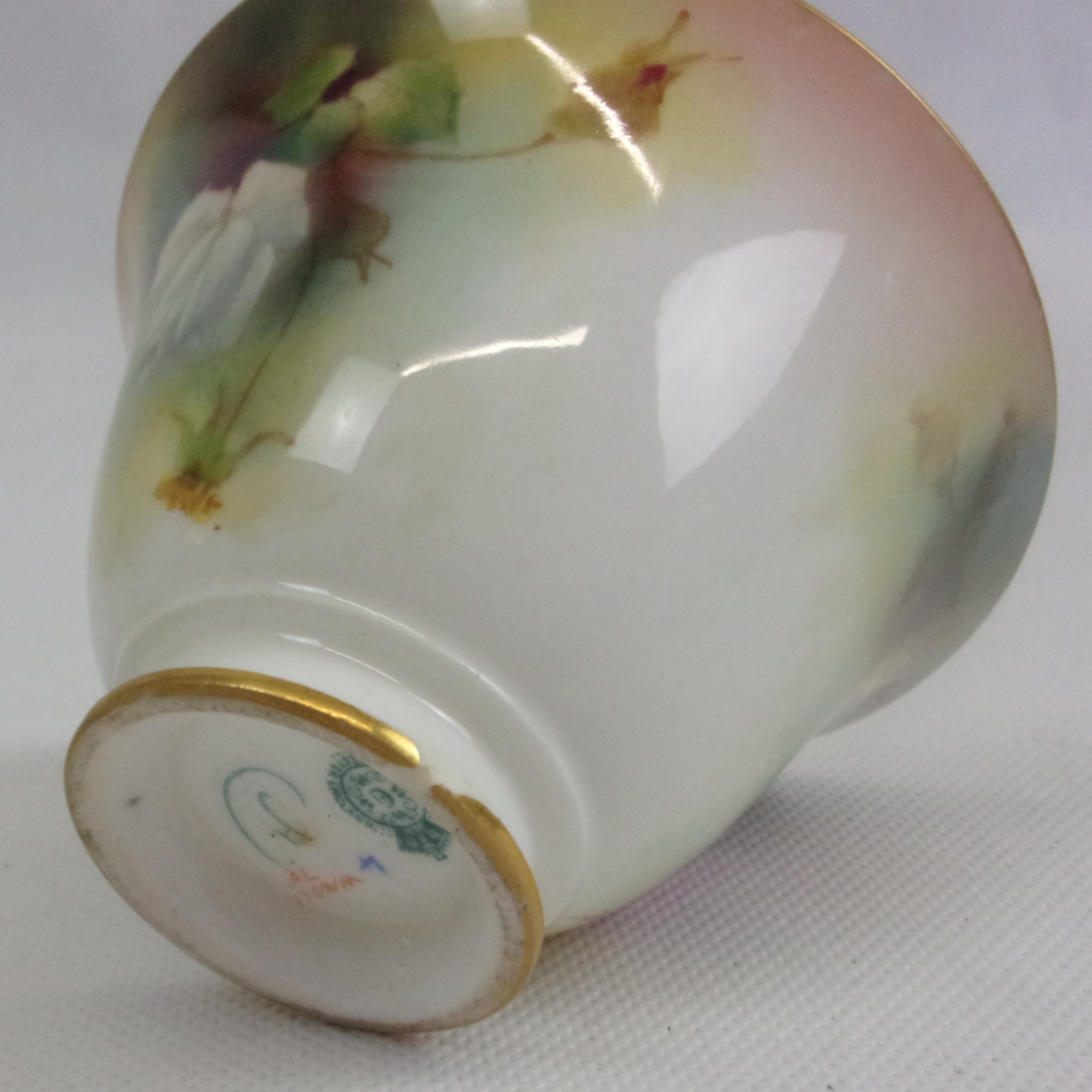 1894 Royal Worcester Headley Small Rose Bowl - Image 9