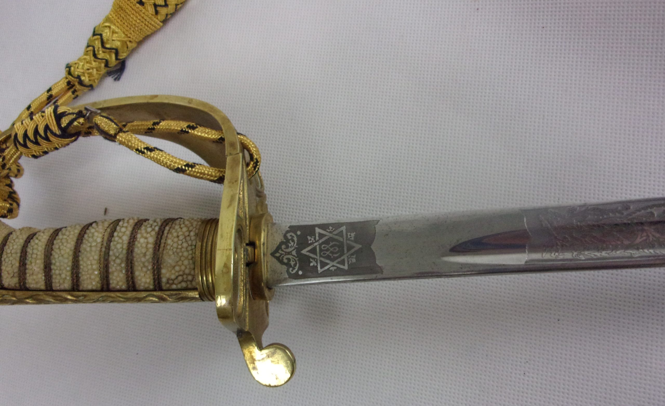 1827 Pattern Royal Navy Sword With QEII Blade, Scabbard And Sword Belt By Wilkinson - Image 8
