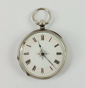 c1900 Ladies Continental Silver Pocket Watch