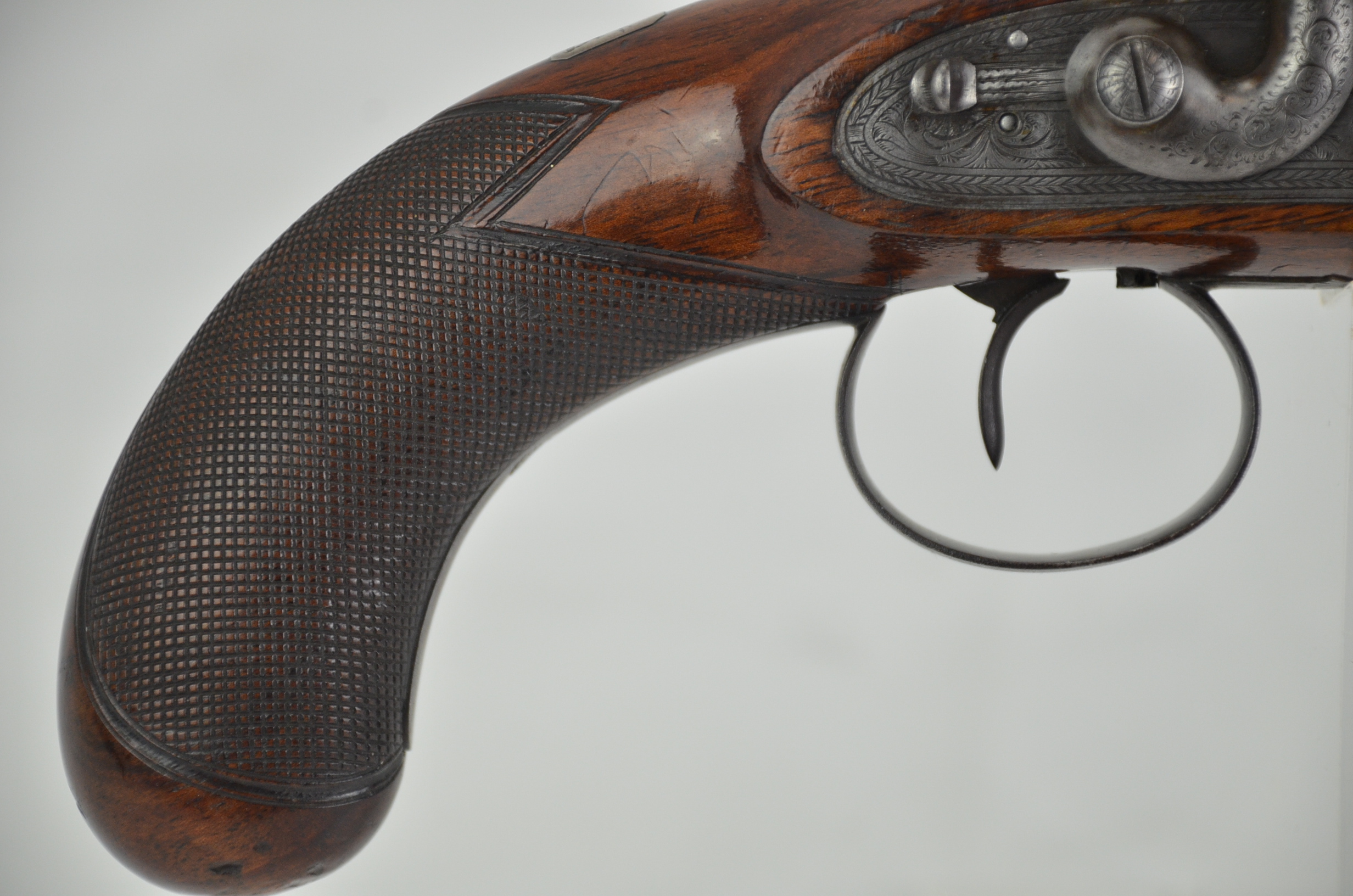 An Early 19th Century Pair of Early Percussion Duelling Pistols by Mortimer - Image 20