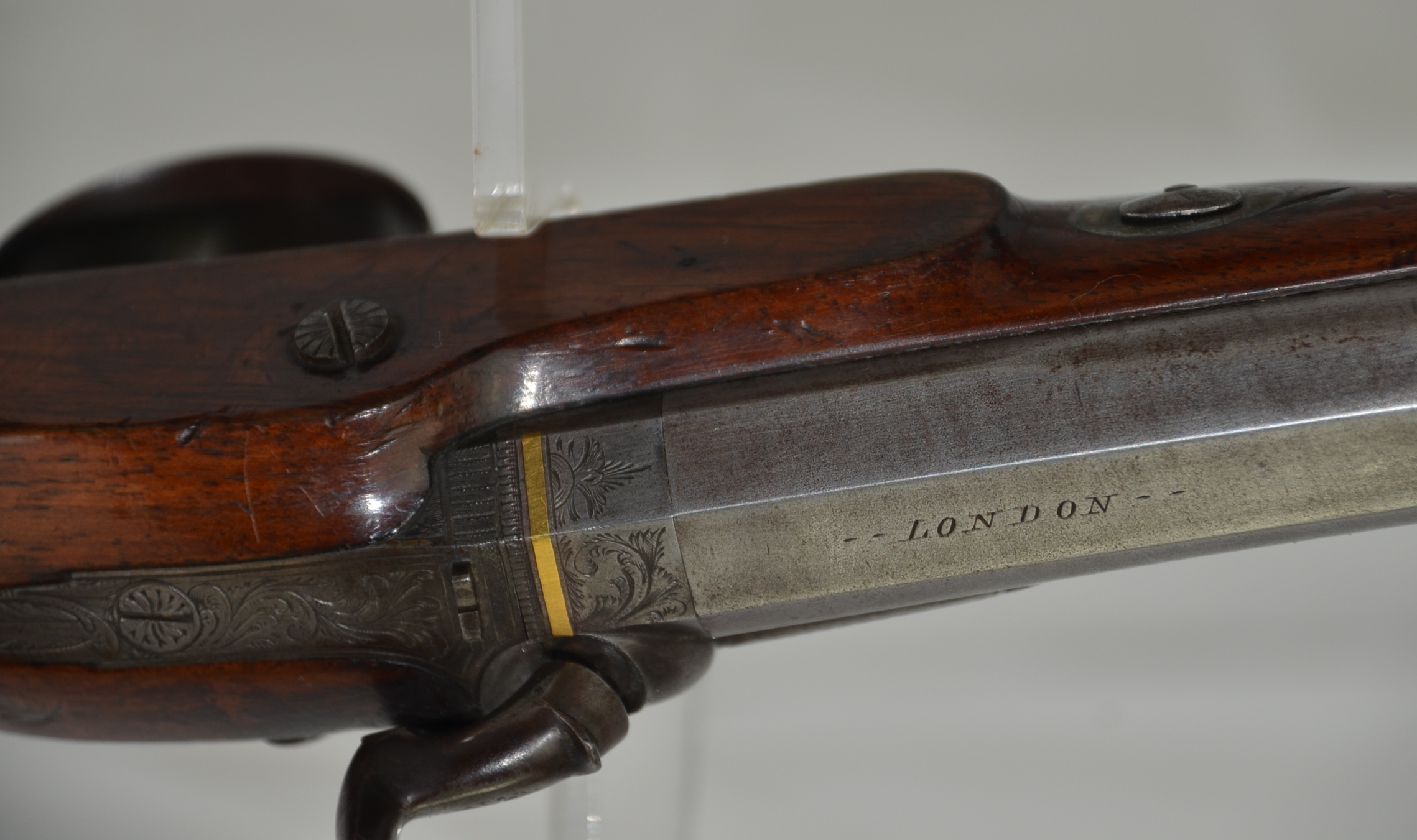 An Early 19th Century Pair of Early Percussion Duelling Pistols by Mortimer - Image 4