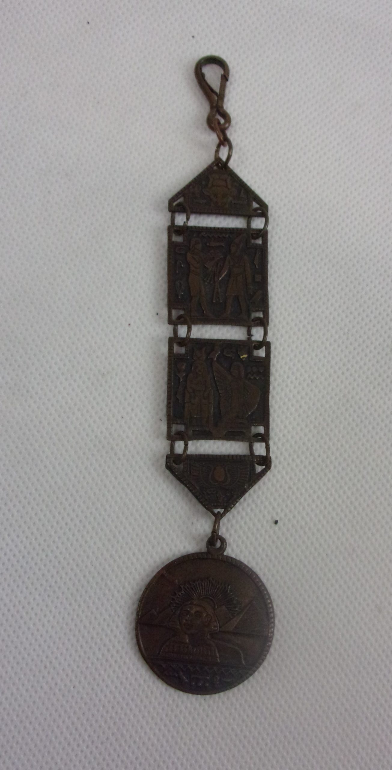 Art Deco Flapper Girl Egyptian Dress Medallion - Image 4