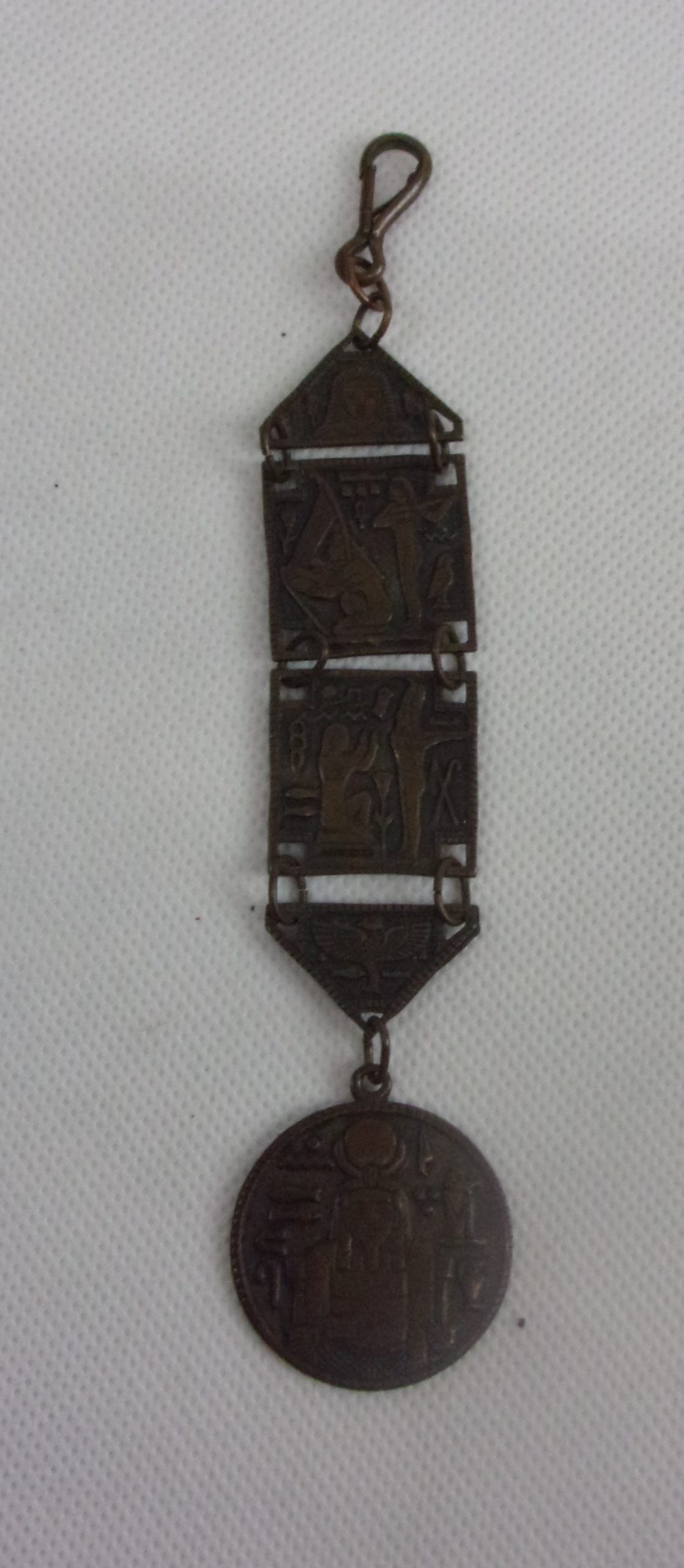 Art Deco Flapper Girl Egyptian Dress Medallion - Image 3