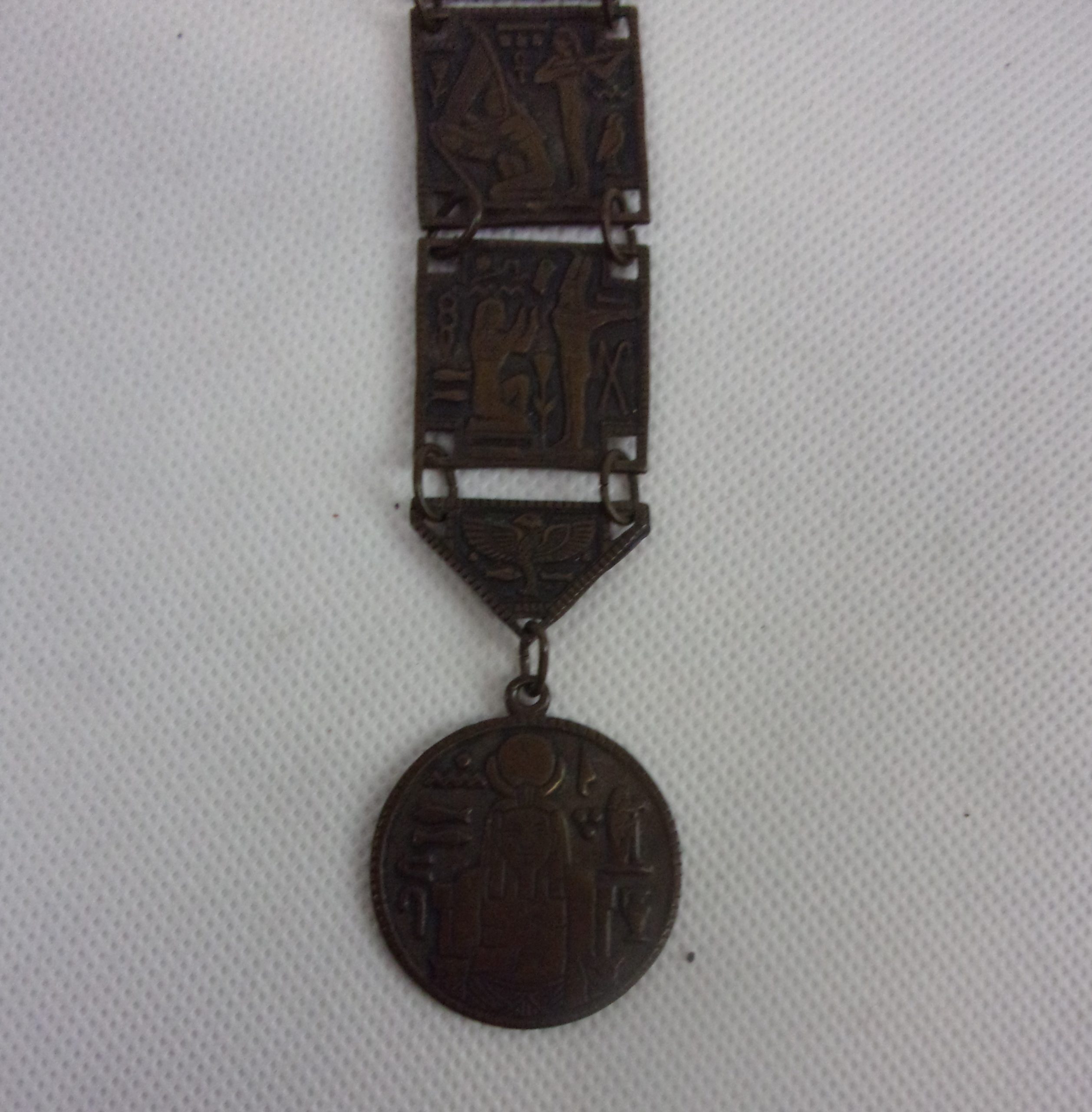 Art Deco Flapper Girl Egyptian Dress Medallion - Image 2