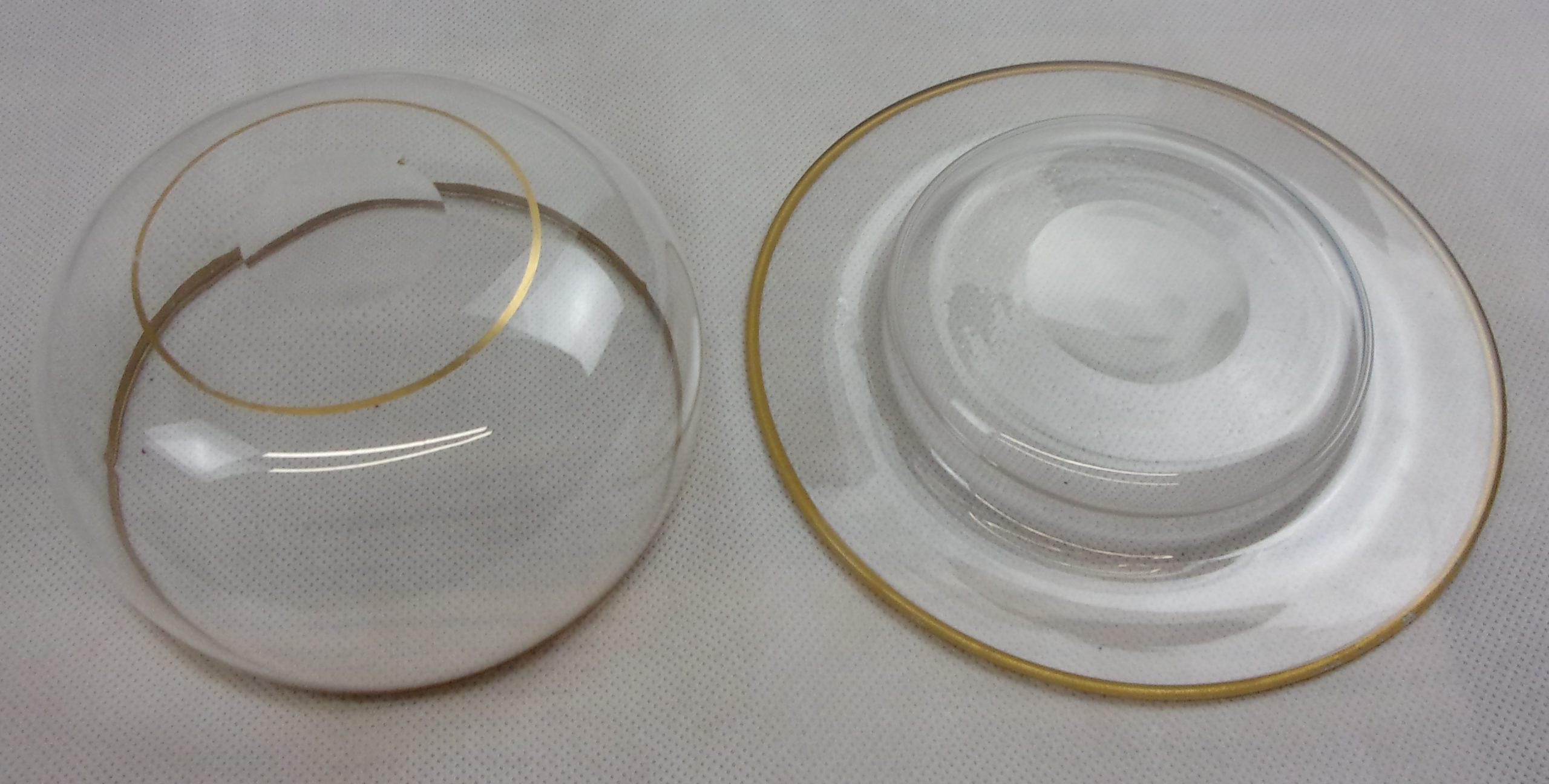 Circa 1820 Trio Of Georgian Gilt Glass Finger Bowls And Saucers - Image 2