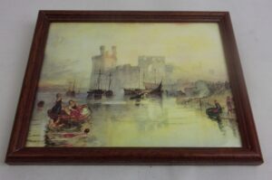 Coalport Plaque Of Caernavon Castle After J. M. W. Turner