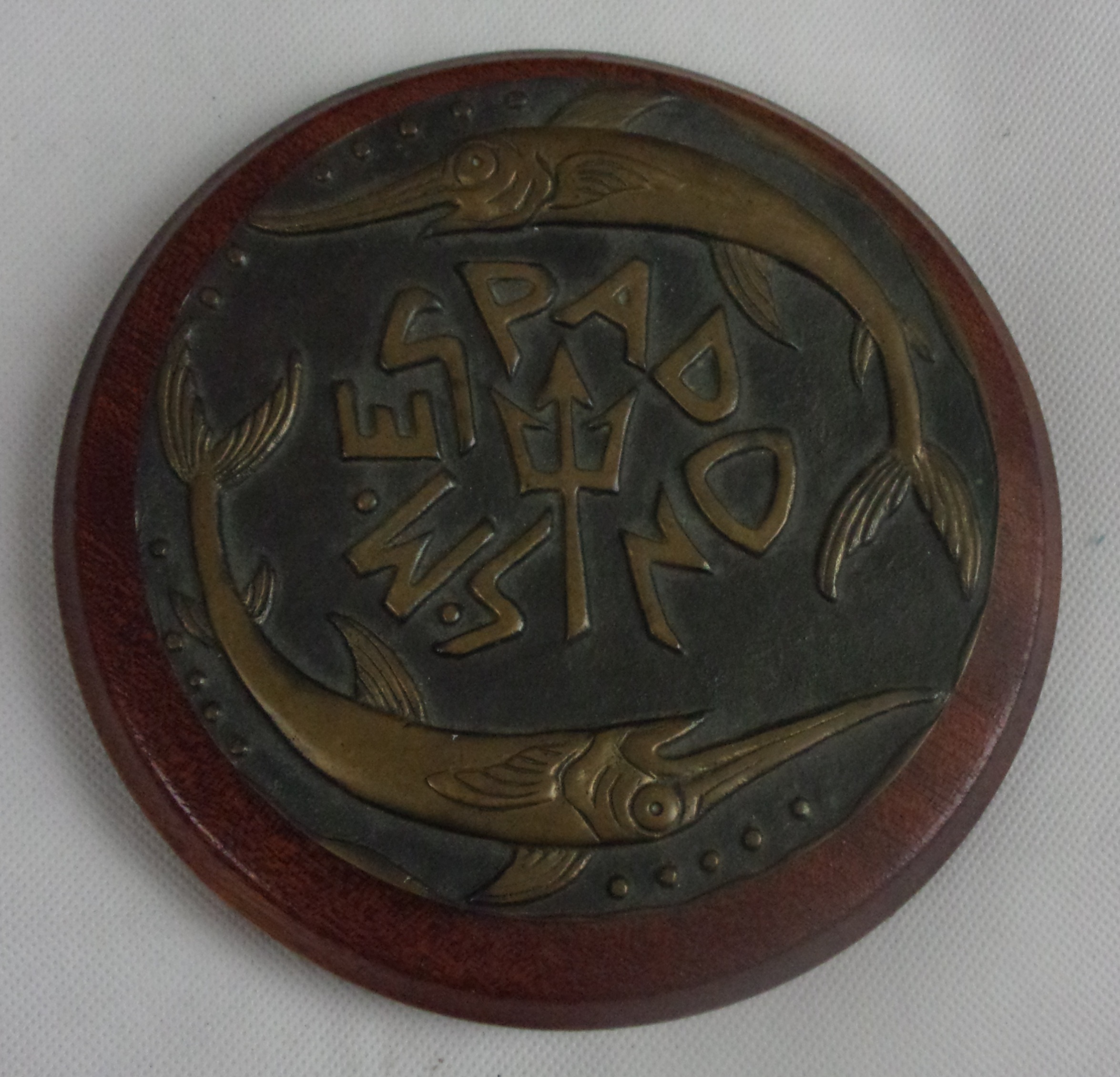 Bronze Plaque From The French Submarine Espadon