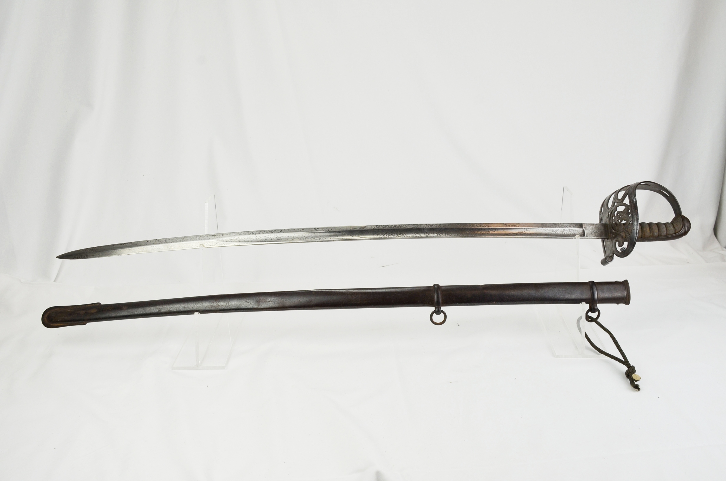 Excellent Victorian 1822 Pattern Rifle Officers Sword With Scabbard - Image 2