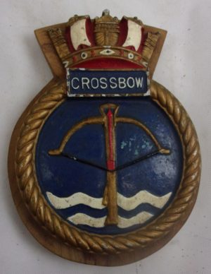 HMS Crossbow Weapons Class Destroyer Ships Alloy Boat Badge Copy