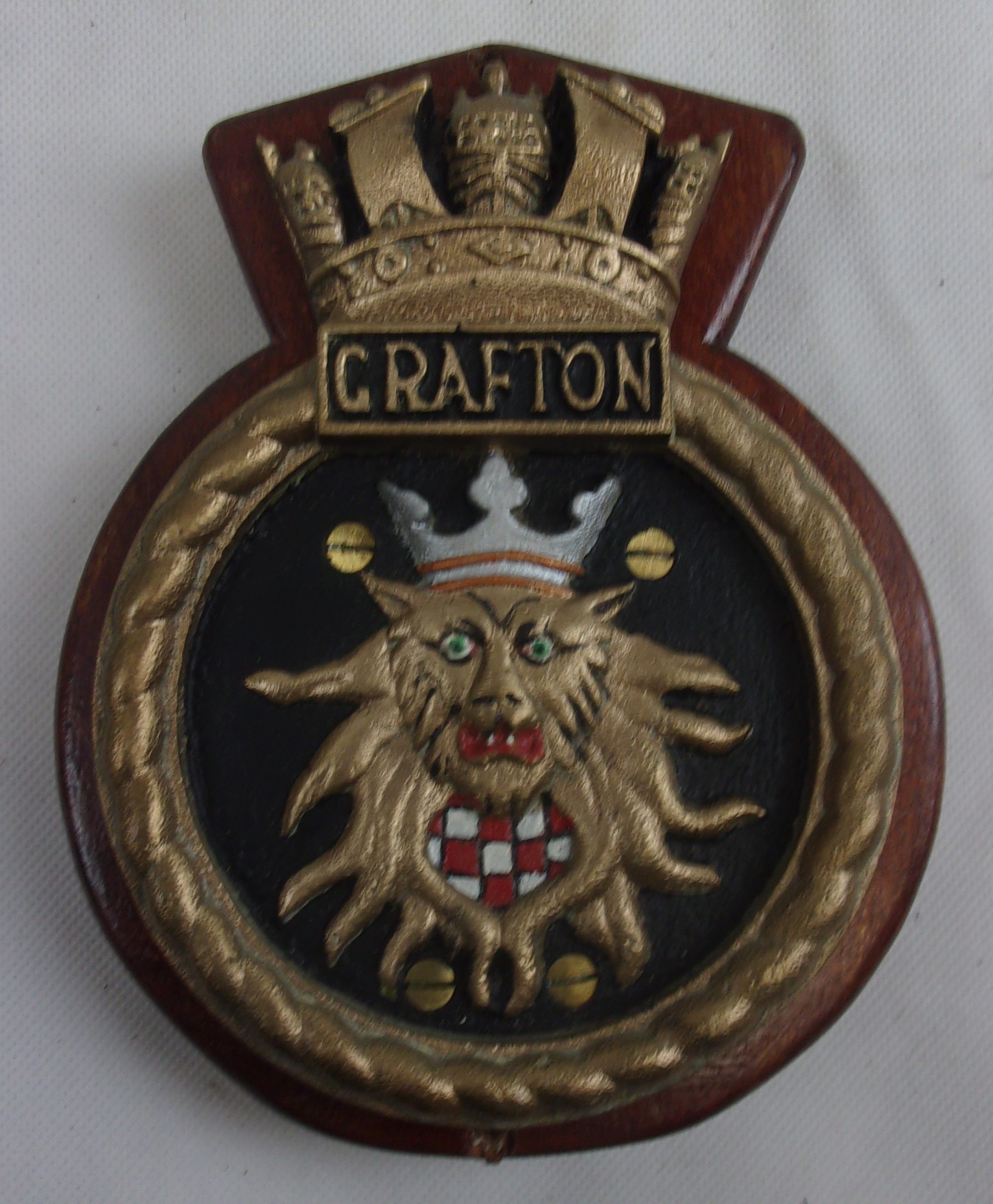 HMS Grafton Type 23 Frigate 1999 Ships Bronze Boat Badge