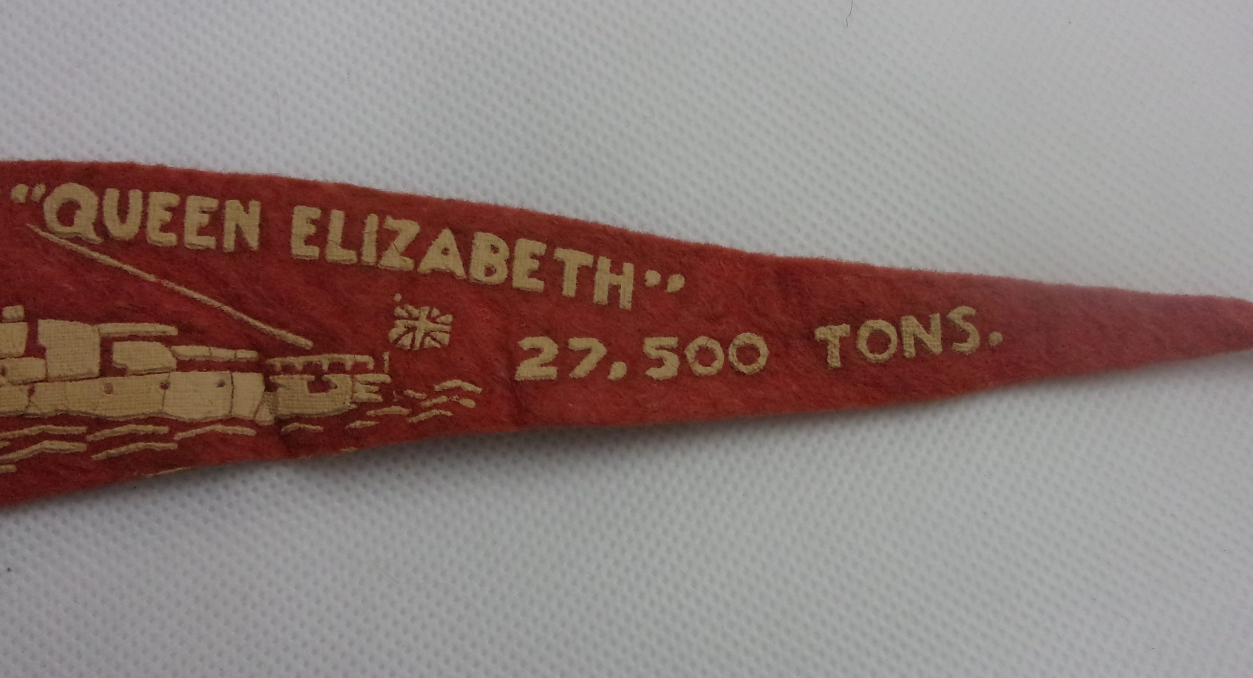 HMS Queen Elizabeth 1914 WW1 Battleship Pennant - Image 2