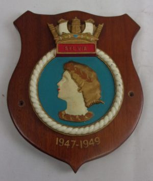 HMS Sylvia 1944 Algerine Class Minesweeper Alloy Boat Badge
