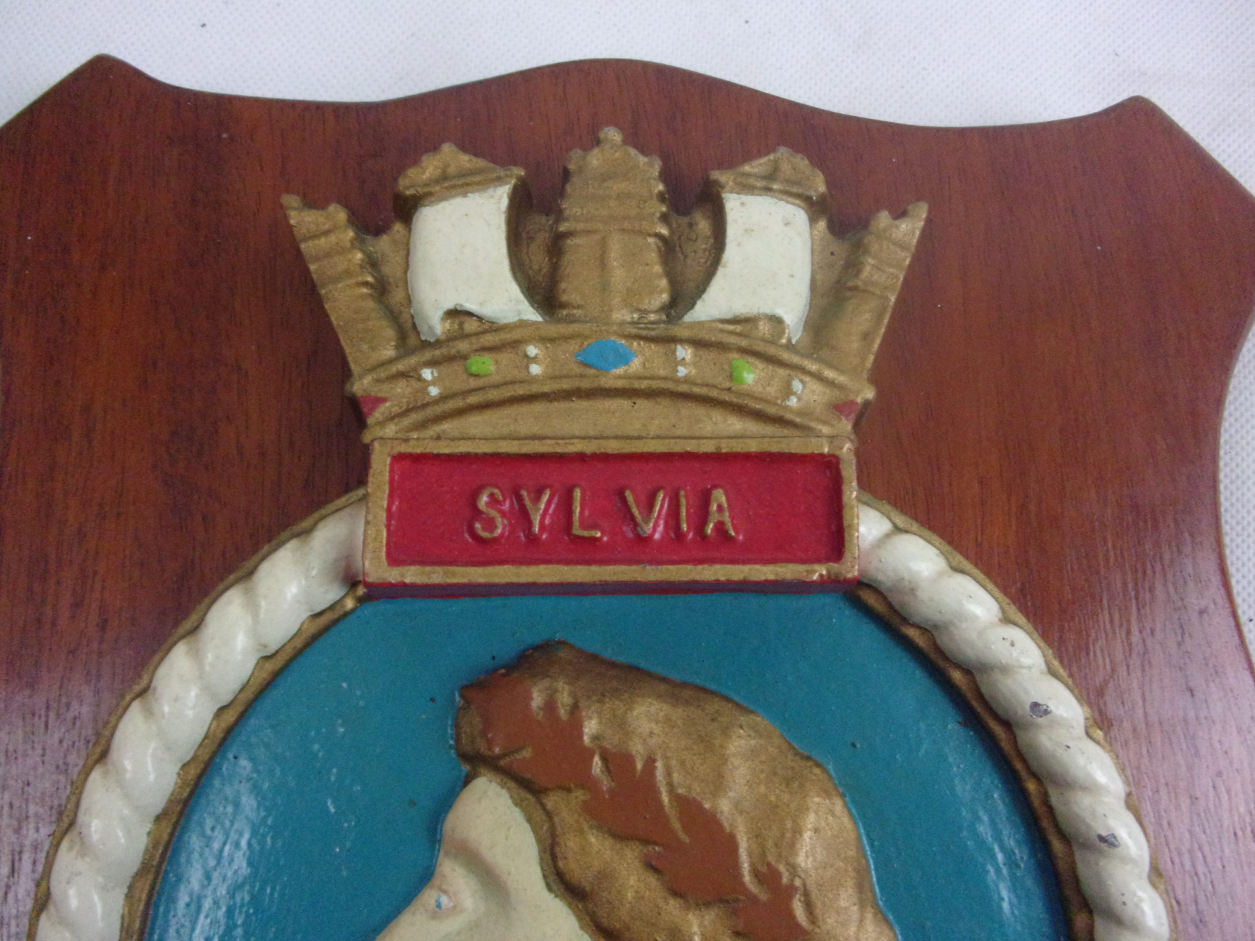 HMS Sylvia 1944 Algerine Class Minesweeper Alloy Boat Badge - Image 2