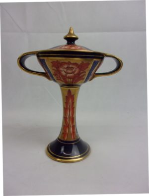 Circa 1897 William Moorcroft For James MacIntyre Aurelian Ware Lidded Bonbonnierre