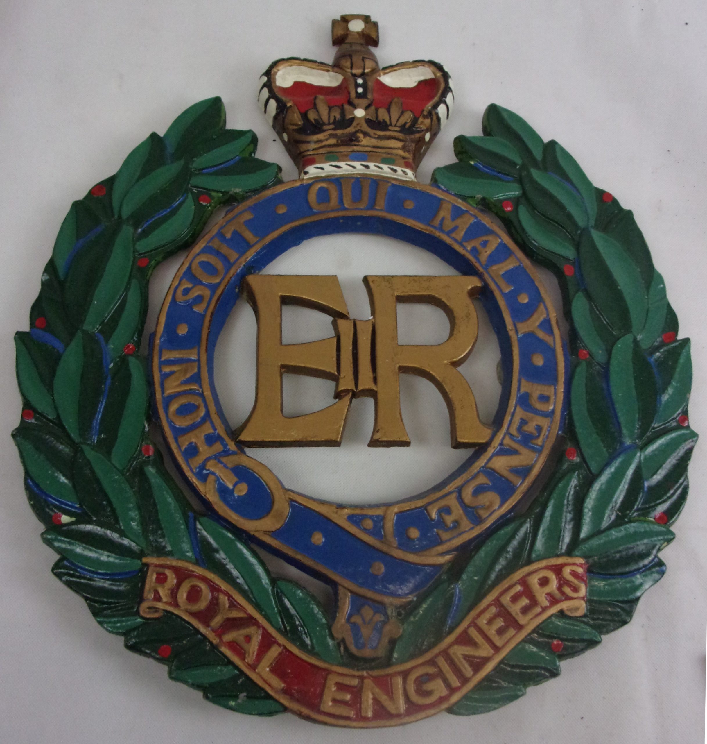 Large Royal Engineers Alloy Gate Plaque