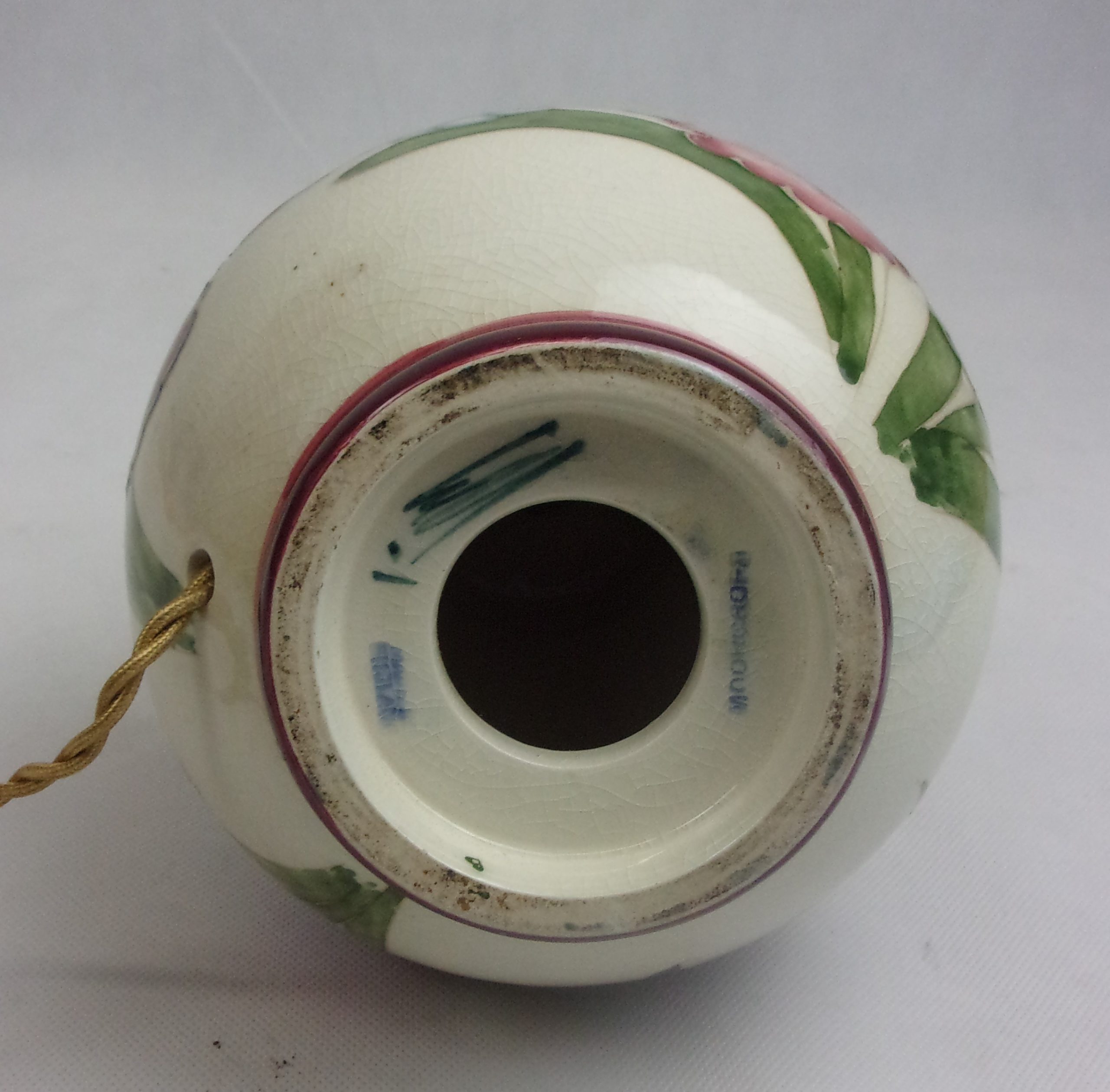 Circa 1950 Moorcroft Iris Pattern Lamp Base - Image 6