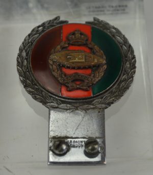 Original WW1 WW2 Tank Corps Badge Mounted As A Grill Badge