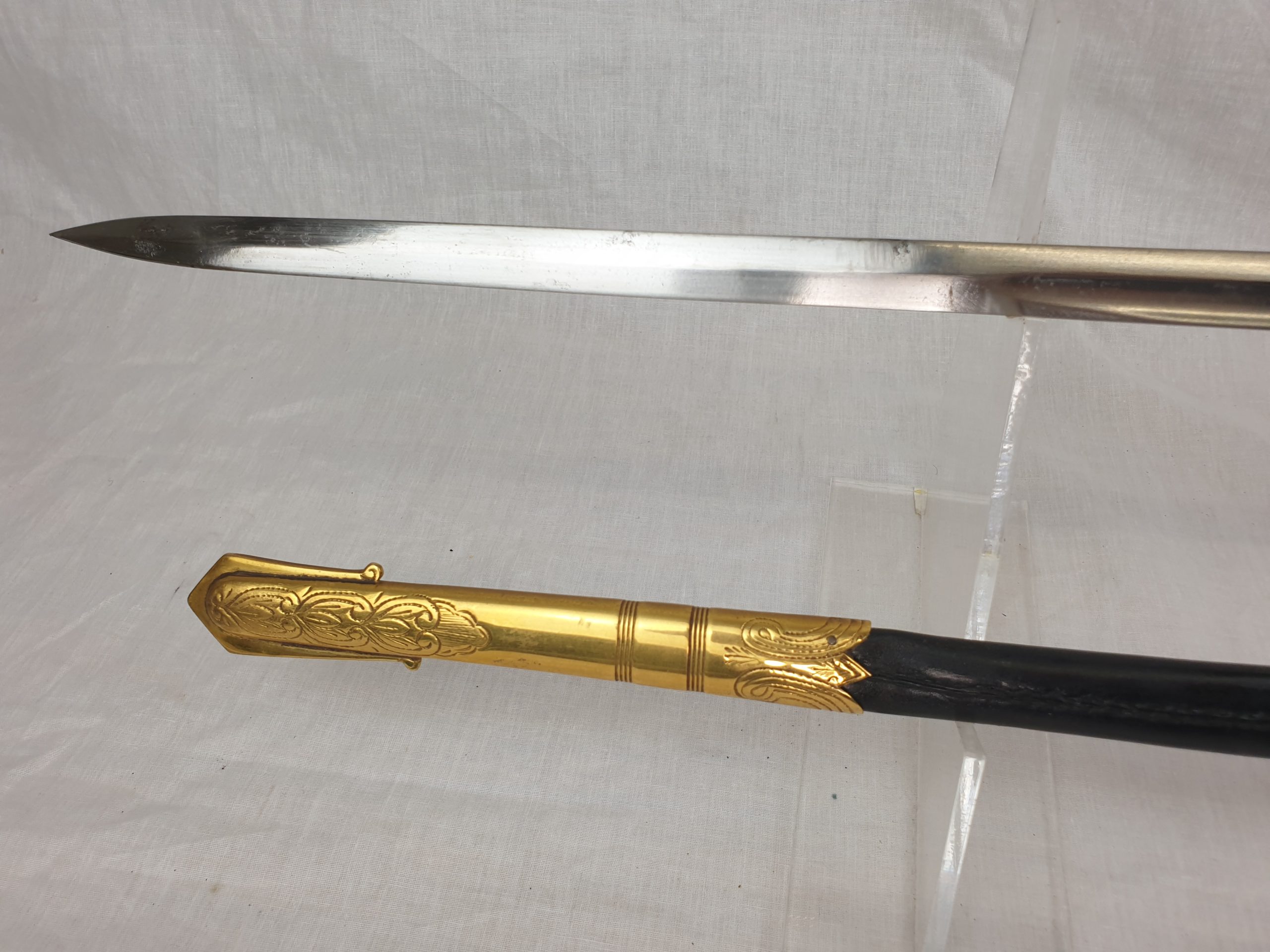 1827 Pattern George VI Royal Navy Midshipman's Sword With Inner And Outer Bags, Belt And Knot - Image 19