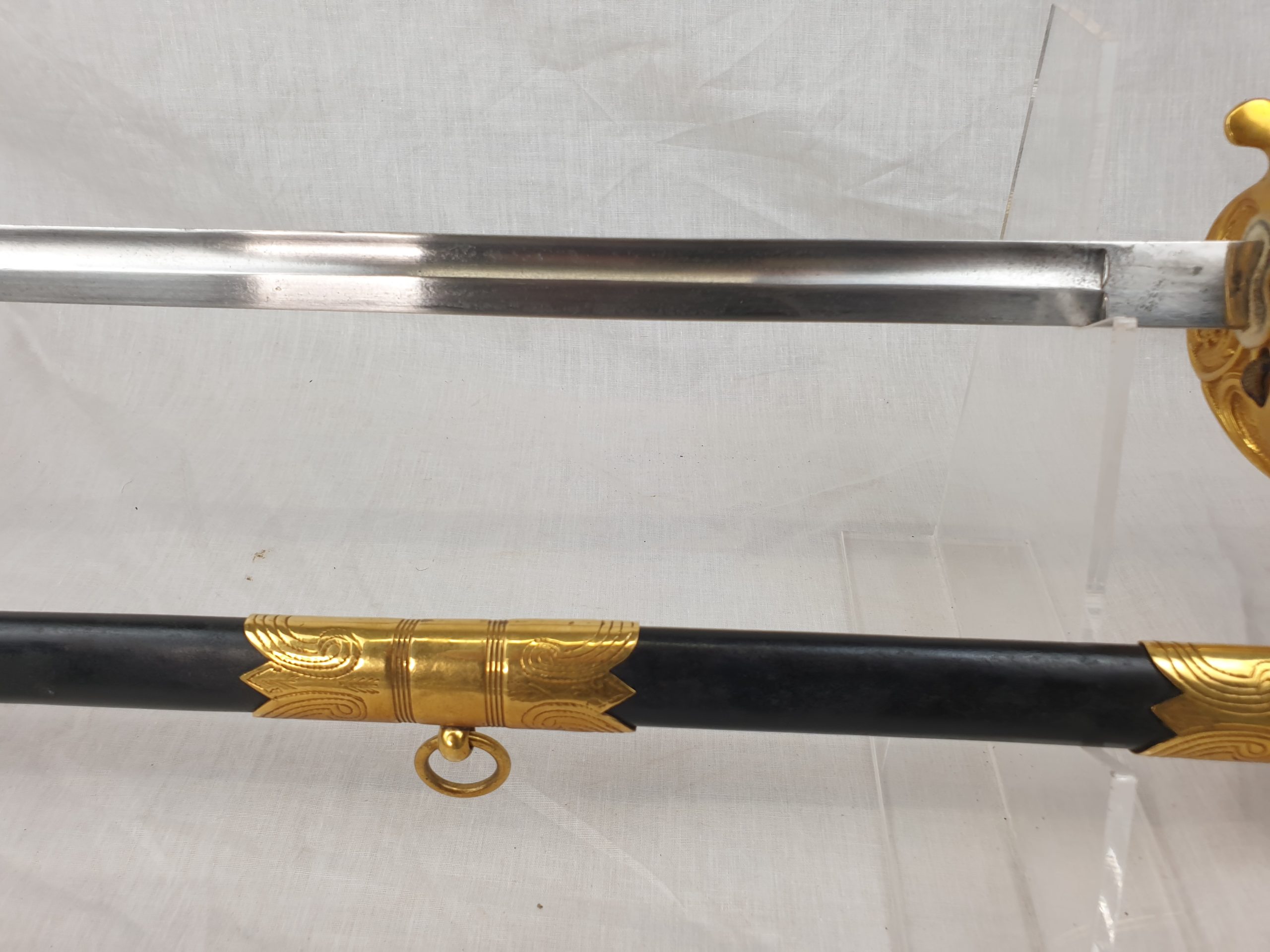 1827 Pattern George VI Royal Navy Midshipman's Sword With Inner And Outer Bags, Belt And Knot - Image 17