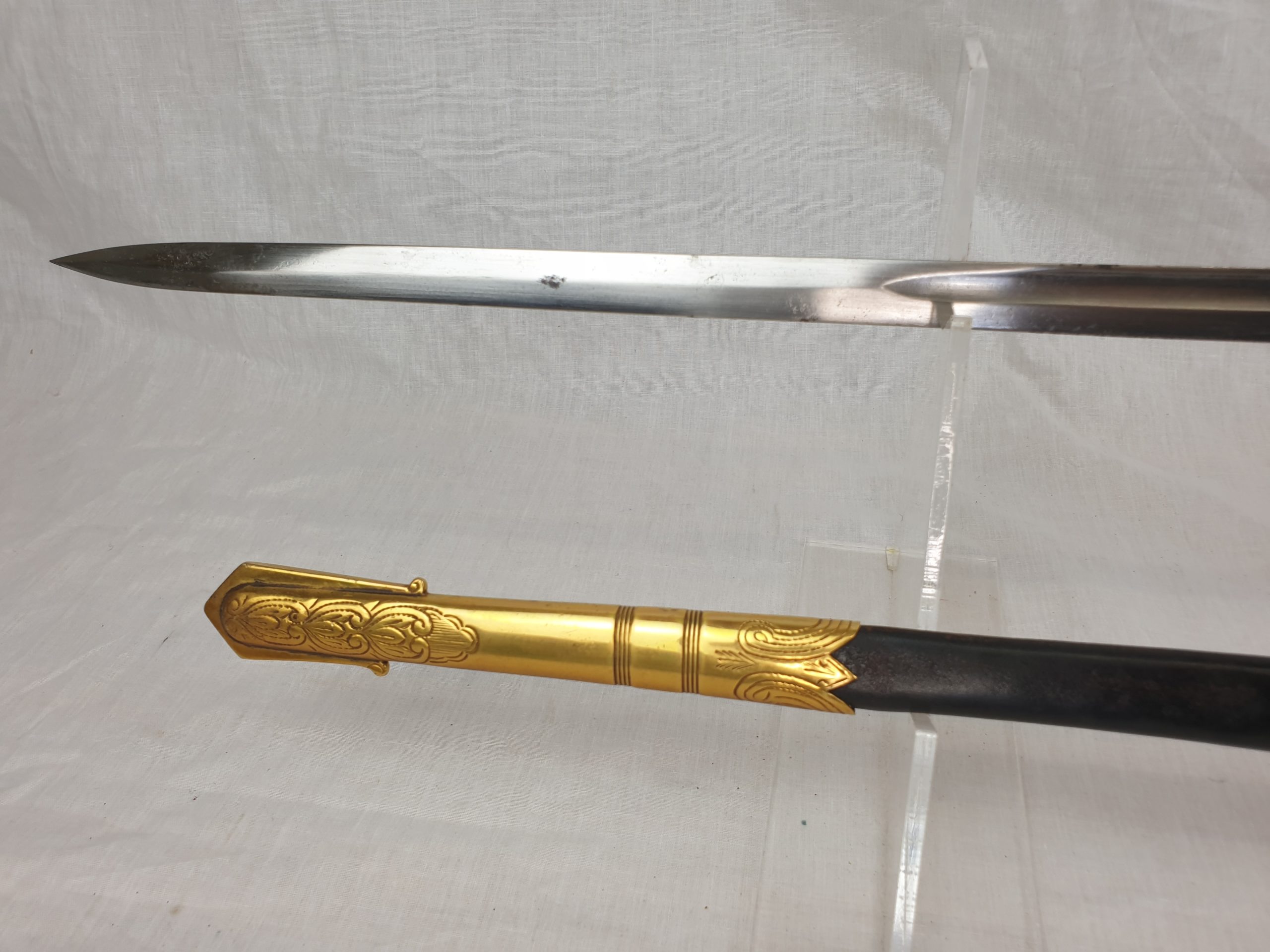 1827 Pattern George VI Royal Navy Midshipman's Sword With Inner And Outer Bags, Belt And Knot - Image 14
