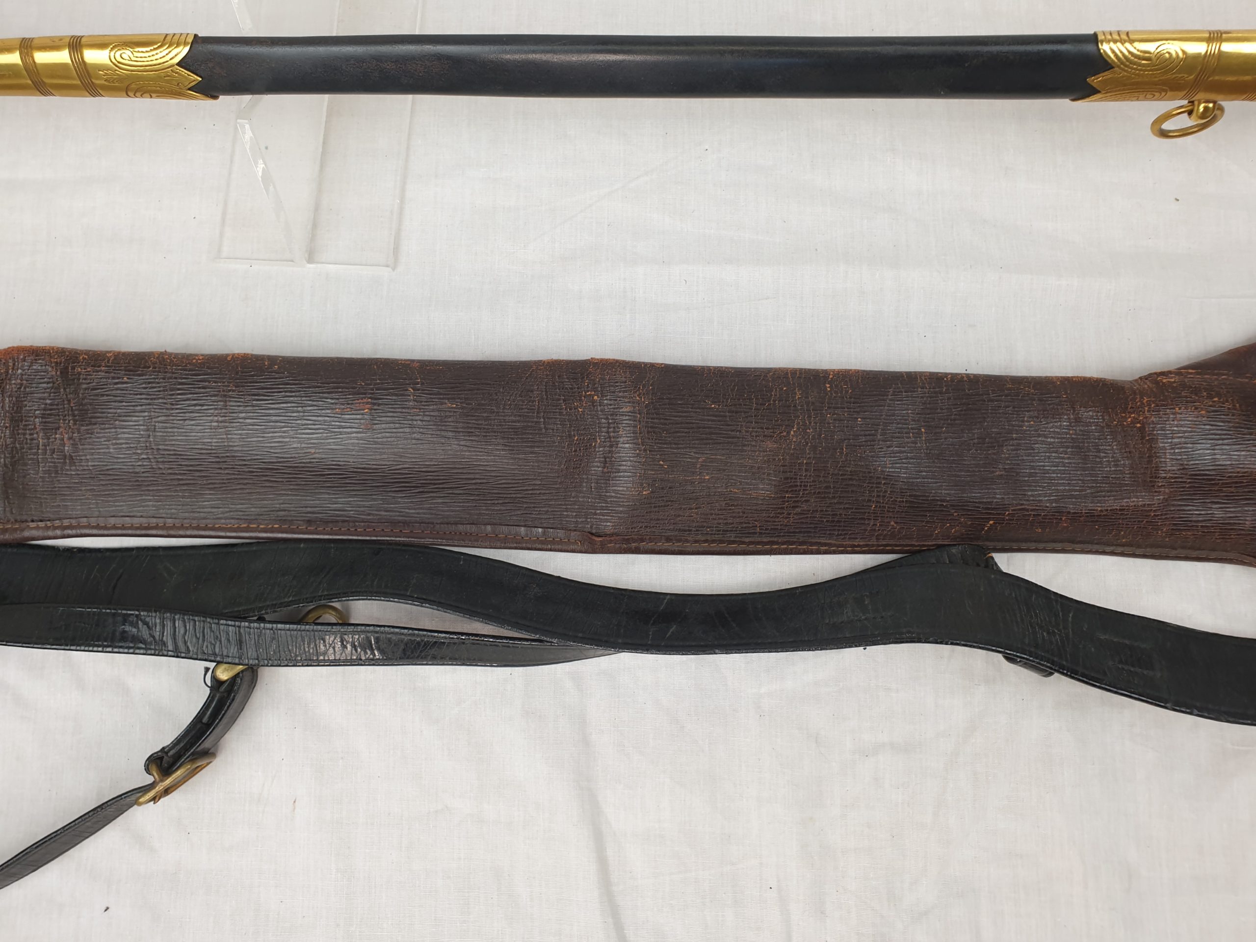 1827 Pattern George VI Royal Navy Midshipman's Sword With Inner And Outer Bags, Belt And Knot - Image 11