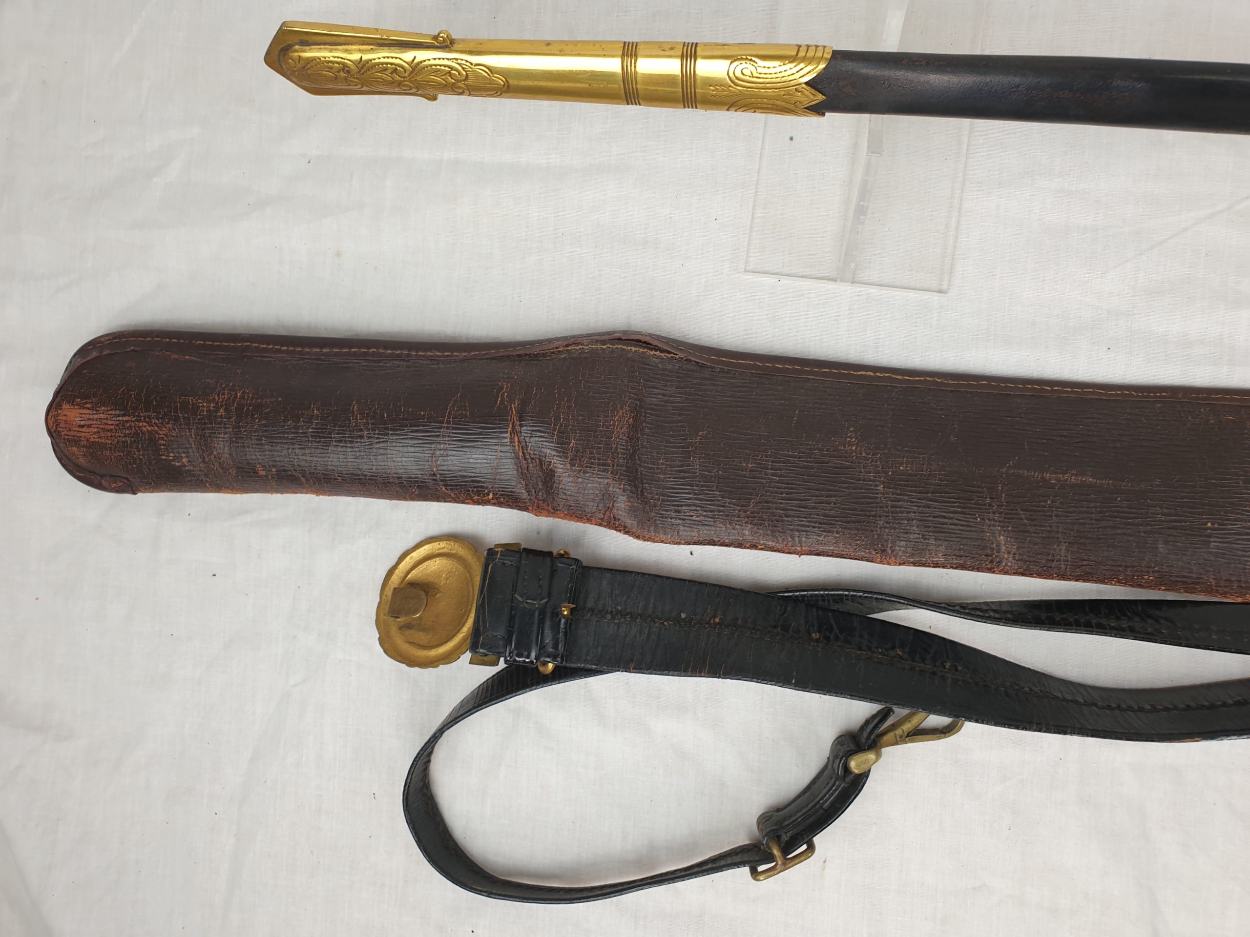 1827 Pattern George VI Royal Navy Midshipman's Sword With Inner And Outer Bags, Belt And Knot - Image 4