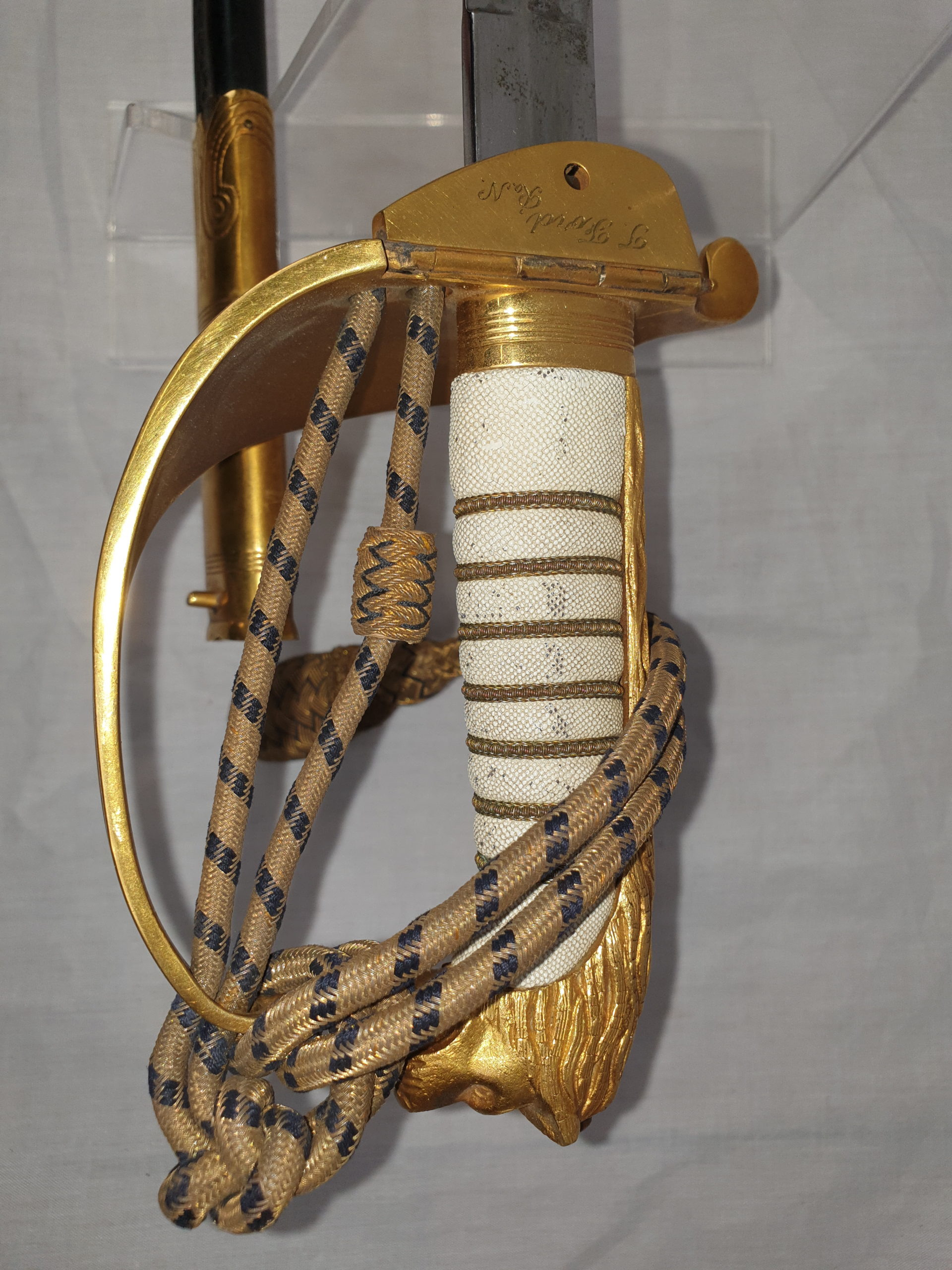 1827 Pattern George VI Royal Navy Midshipman's Sword With Inner And Outer Bags, Belt And Knot - Image 24