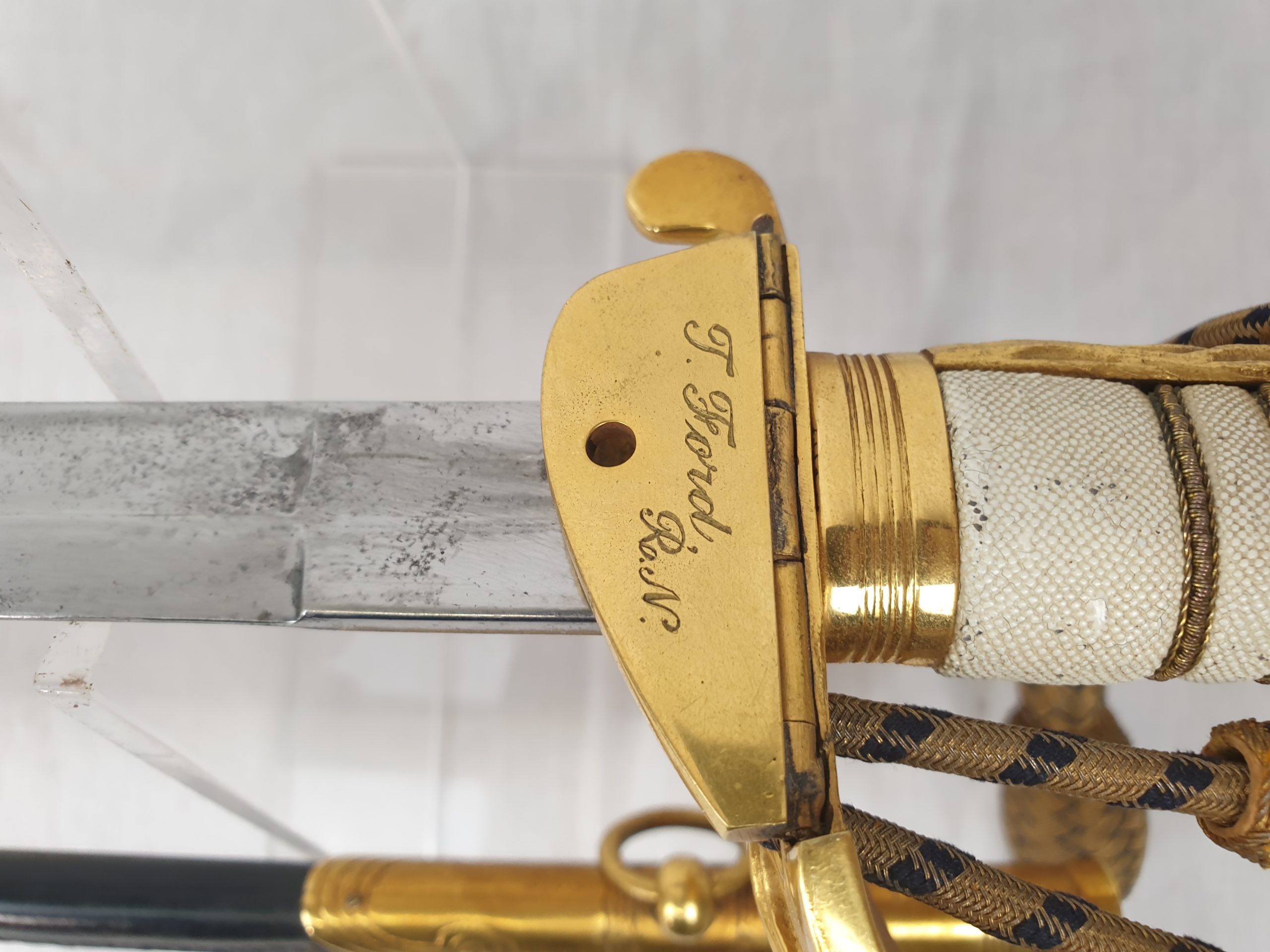 1827 Pattern George VI Royal Navy Midshipman's Sword With Inner And Outer Bags, Belt And Knot - Image 23