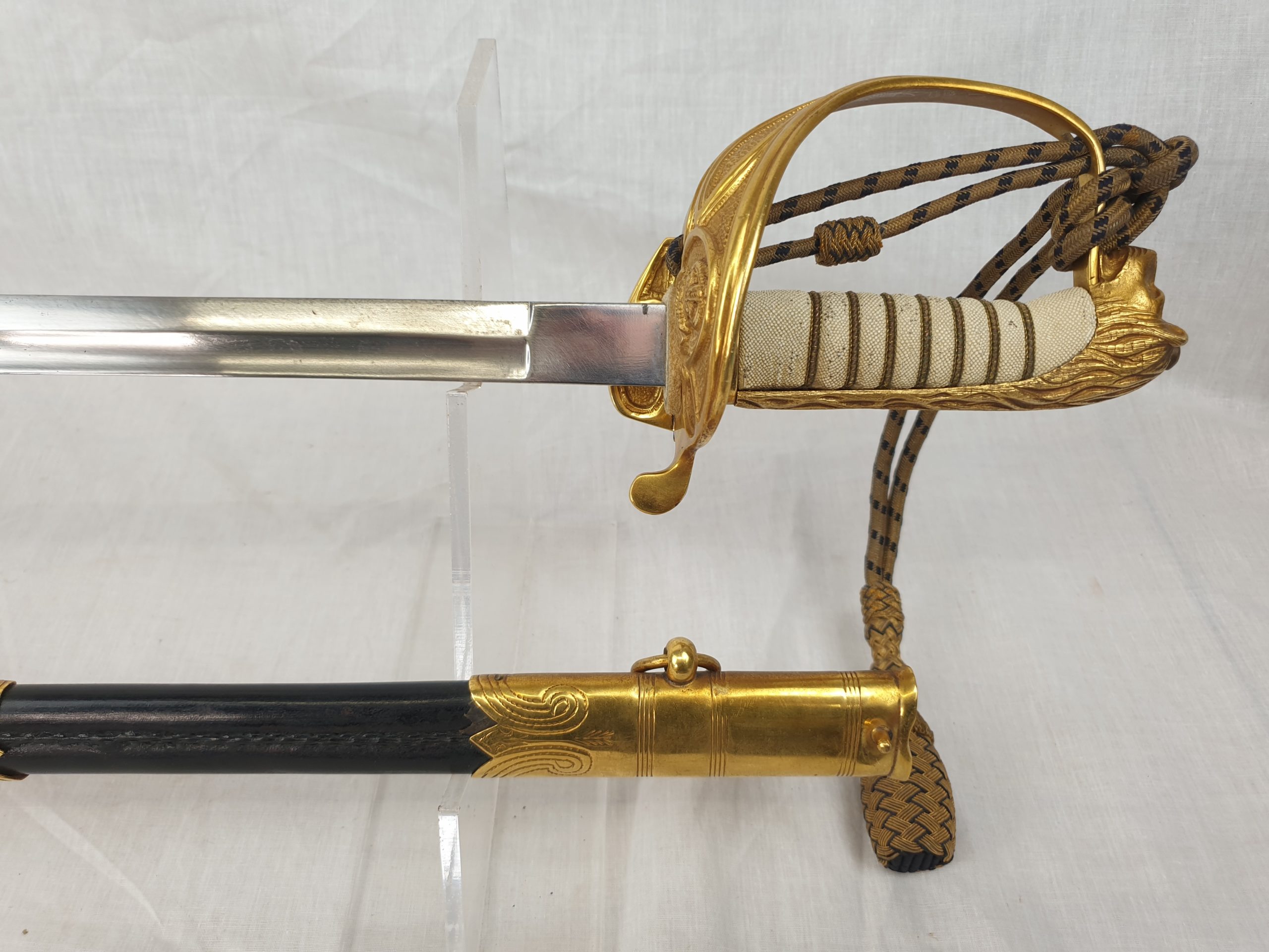 1827 Pattern George VI Royal Navy Midshipman's Sword With Inner And Outer Bags, Belt And Knot - Image 22