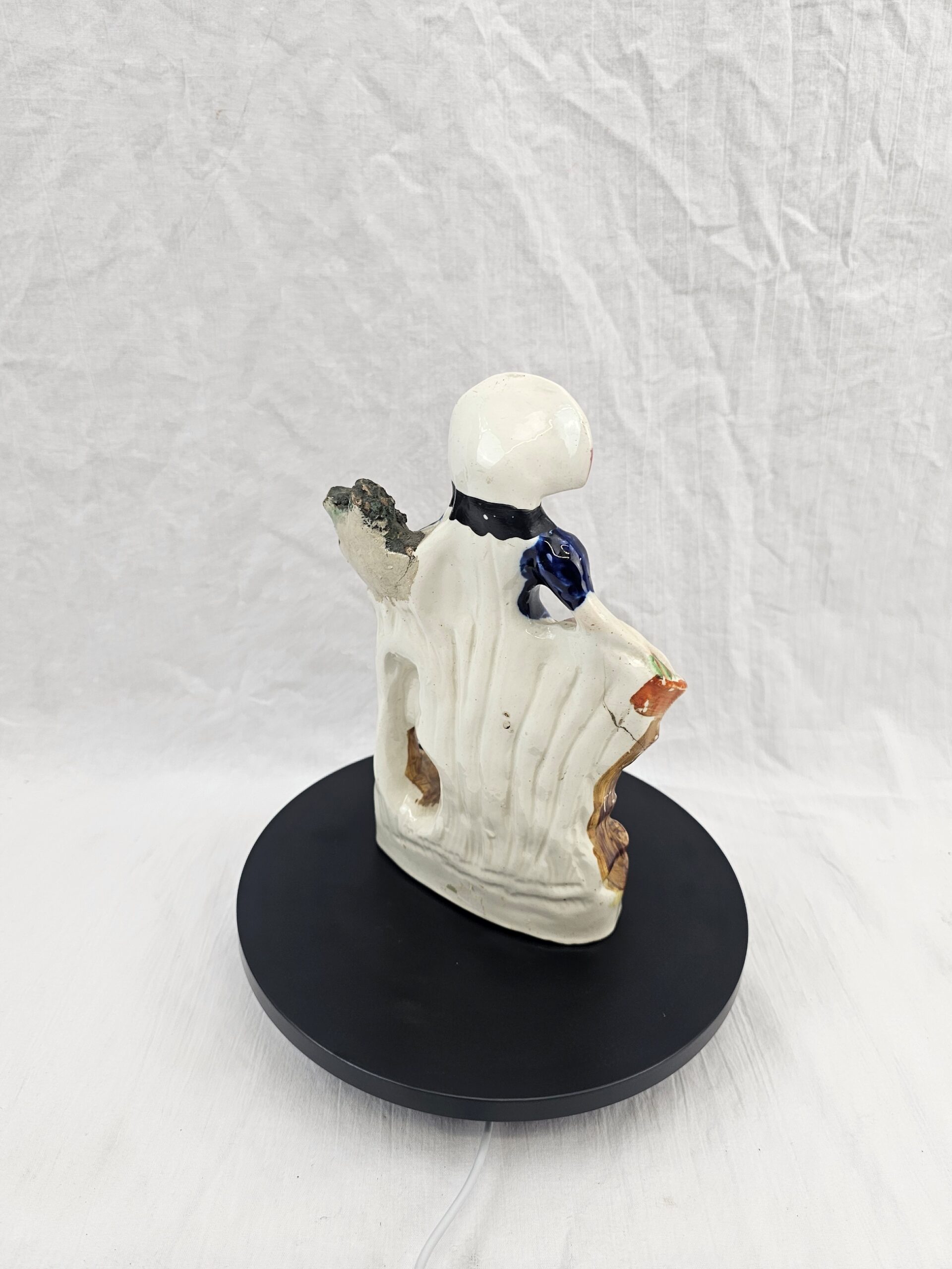 19th Century Staffordshire Pottery Figure - Highland Lass with Game Birds - Image 4