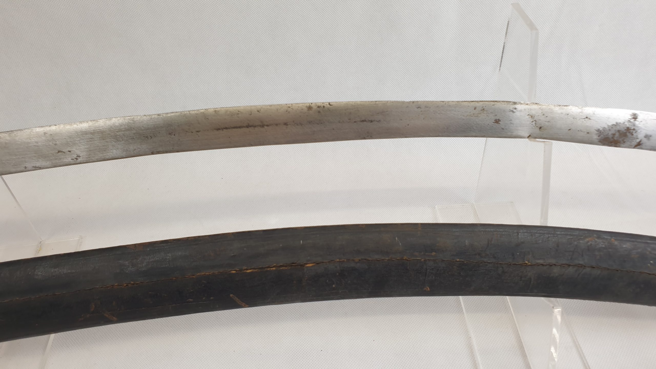 Indian 19th Century Tulwar Sword And Leather Scabbard - Image 9