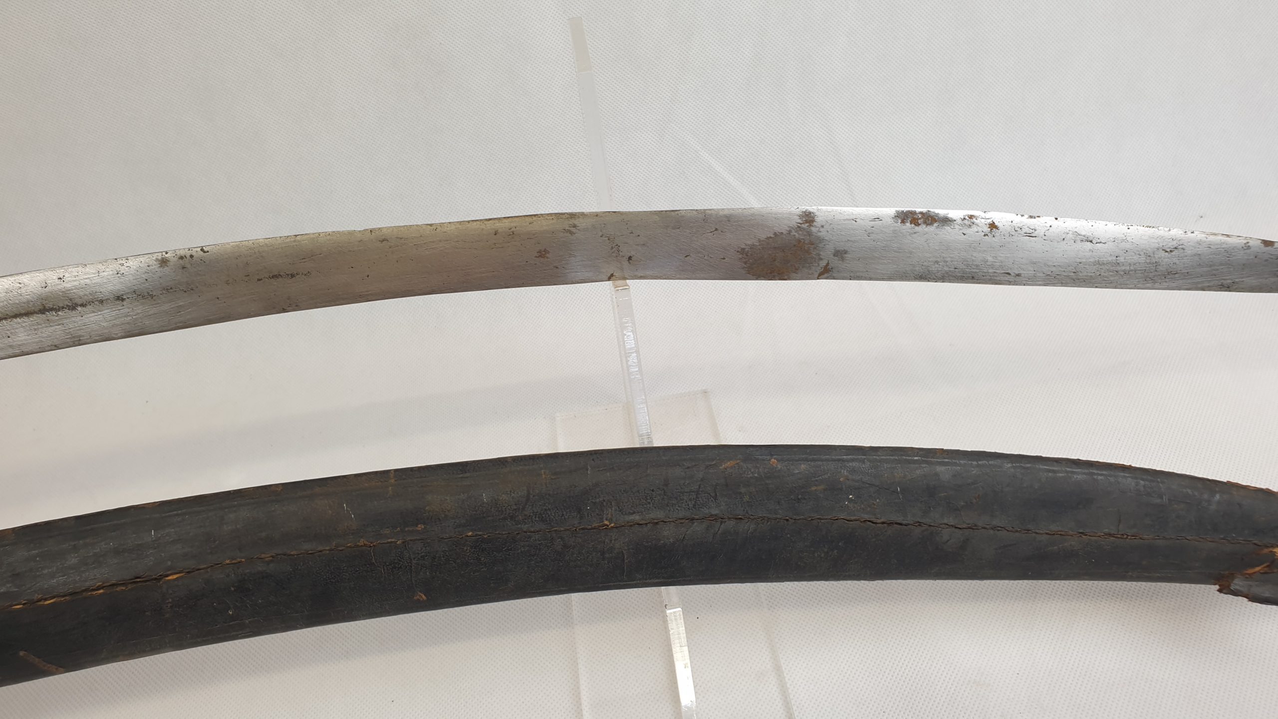 Indian 19th Century Tulwar Sword And Leather Scabbard - Image 8