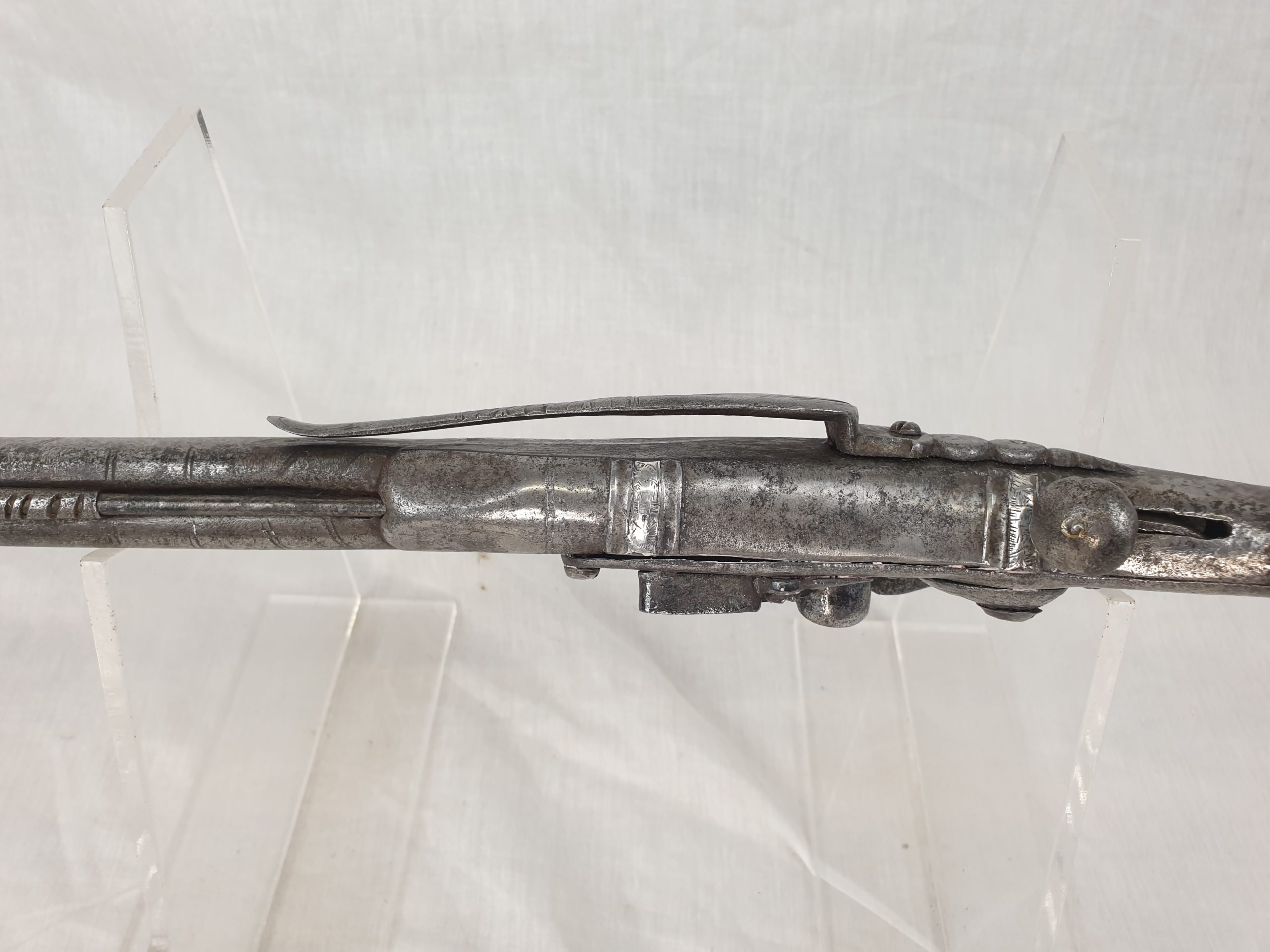 17th Century A Rare Scottish 22 Bore All Metal Heart-Butt Flintlock Belt Pistol - Image 26