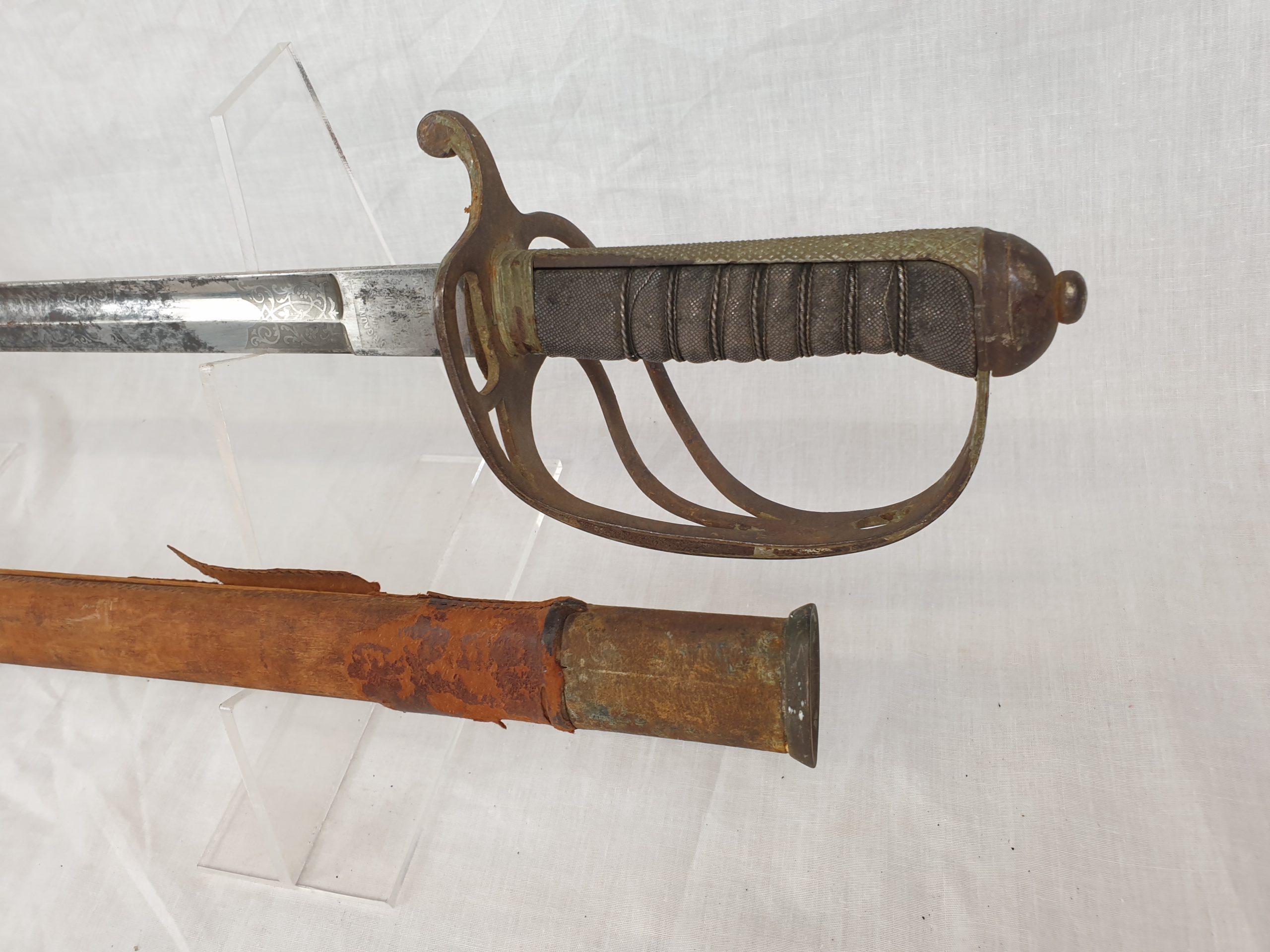 Circa 1910 British 1821 Pattern Royal Artillery Officers Sword And Scabbard By J R Gaunt & Son - Image 7