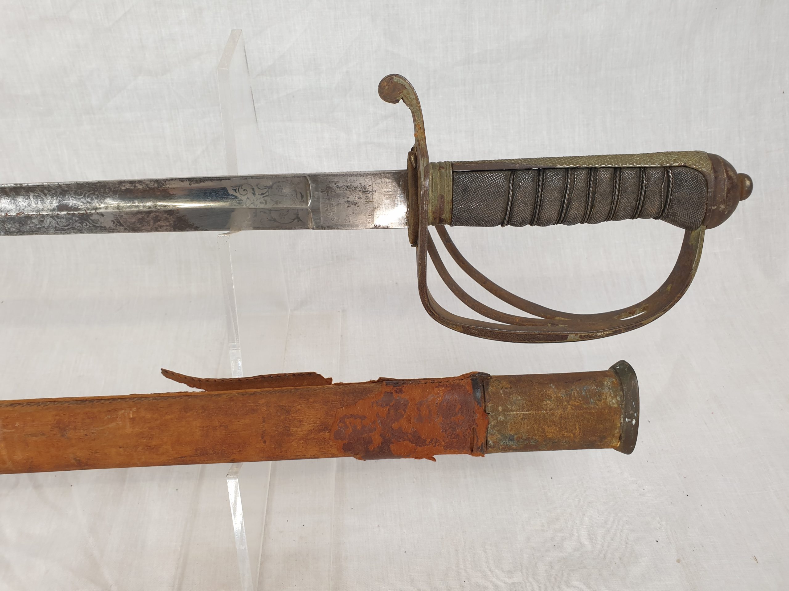 Circa 1910 British 1821 Pattern Royal Artillery Officers Sword And Scabbard By J R Gaunt & Son - Image 5